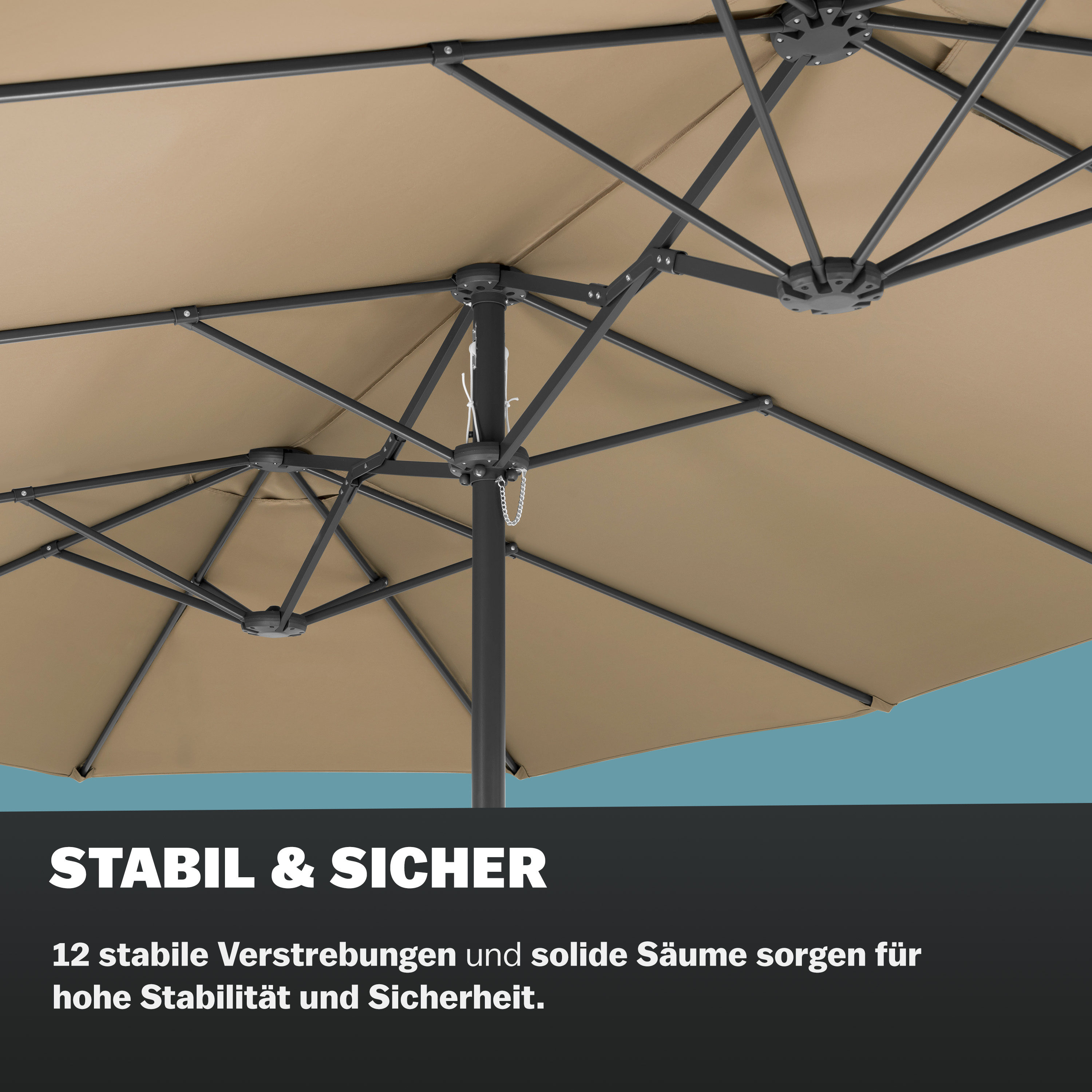 Dubbele\u0020Parasol\u0020Taupe\u0020met\u0020UV\u002Dbescherming\u002080\u002B Dubbele\u0020Parasol\u0020Taupe\u0020met\u0020UV\u002Dbescherming\u002080\u002B