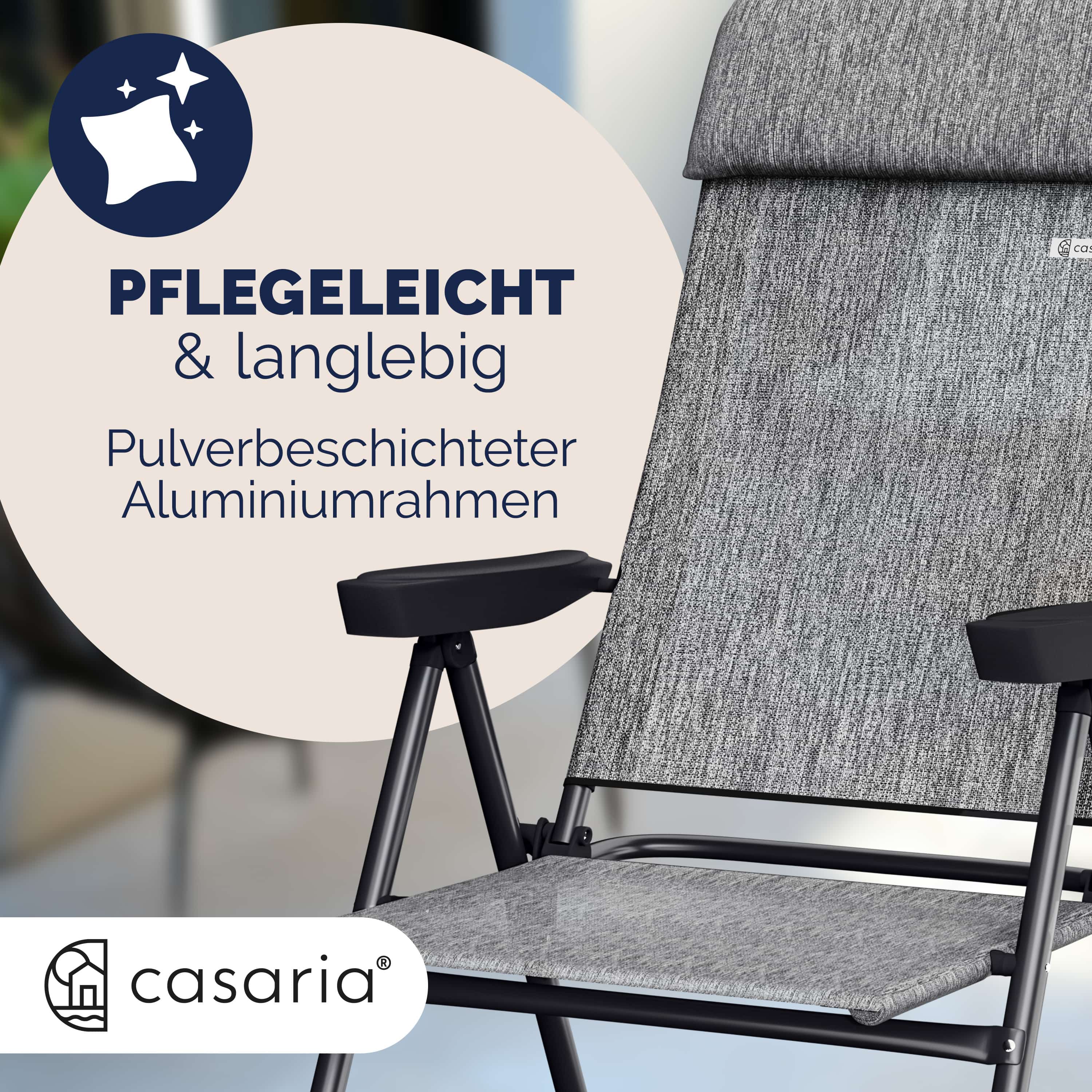 Tuinstoel\u0020met\u0020Hoge\u0020Rugleuning\u00202\u0020Stuks\u0020Grijs\u002Dmelange\u0020Aluminium