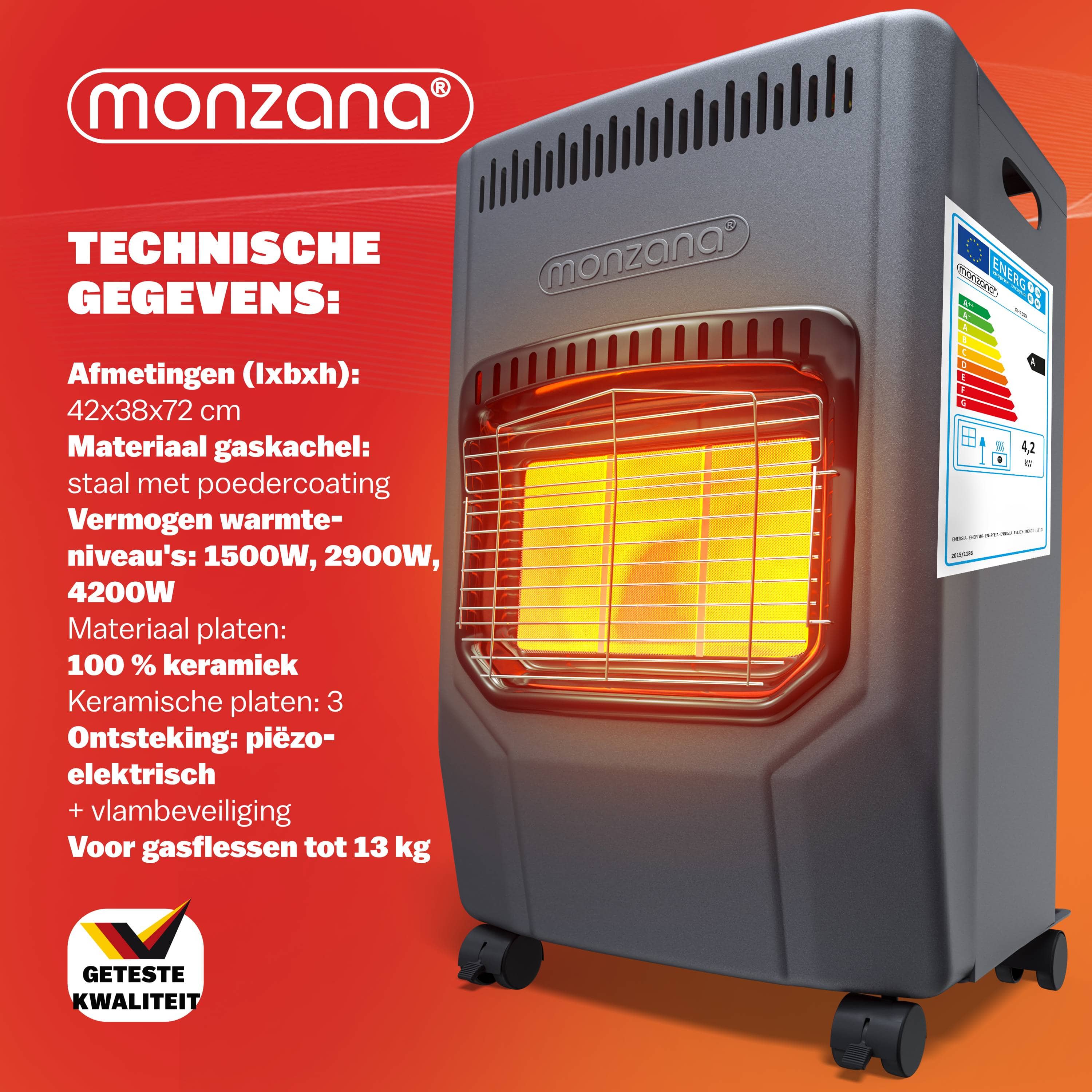 Gaskachel\u0020Zwart\u00204200W\u002072x38x42cm\u00204200W