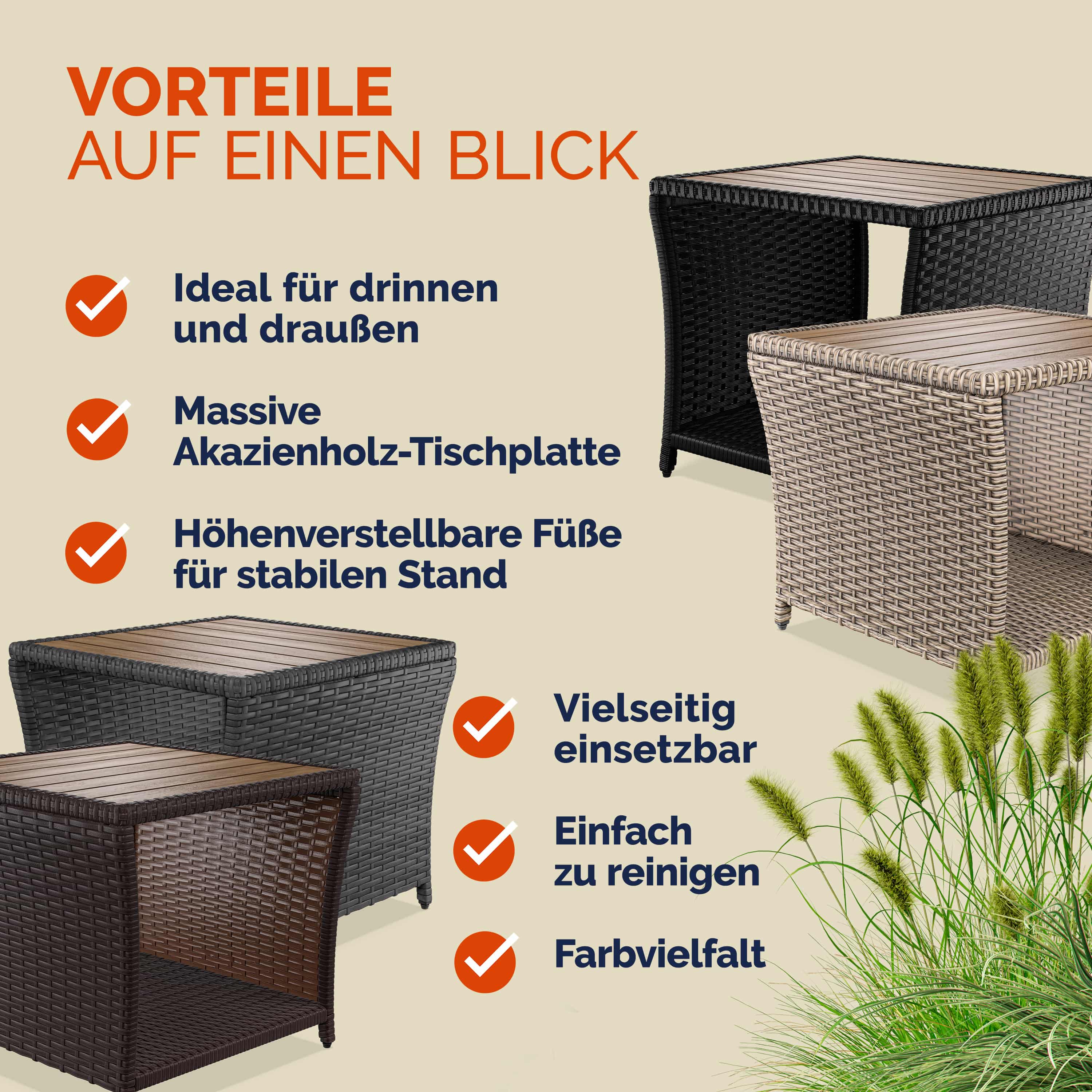 Polyrattan\u0020bijzettafel\u0020zwart\u002045x45x40cm