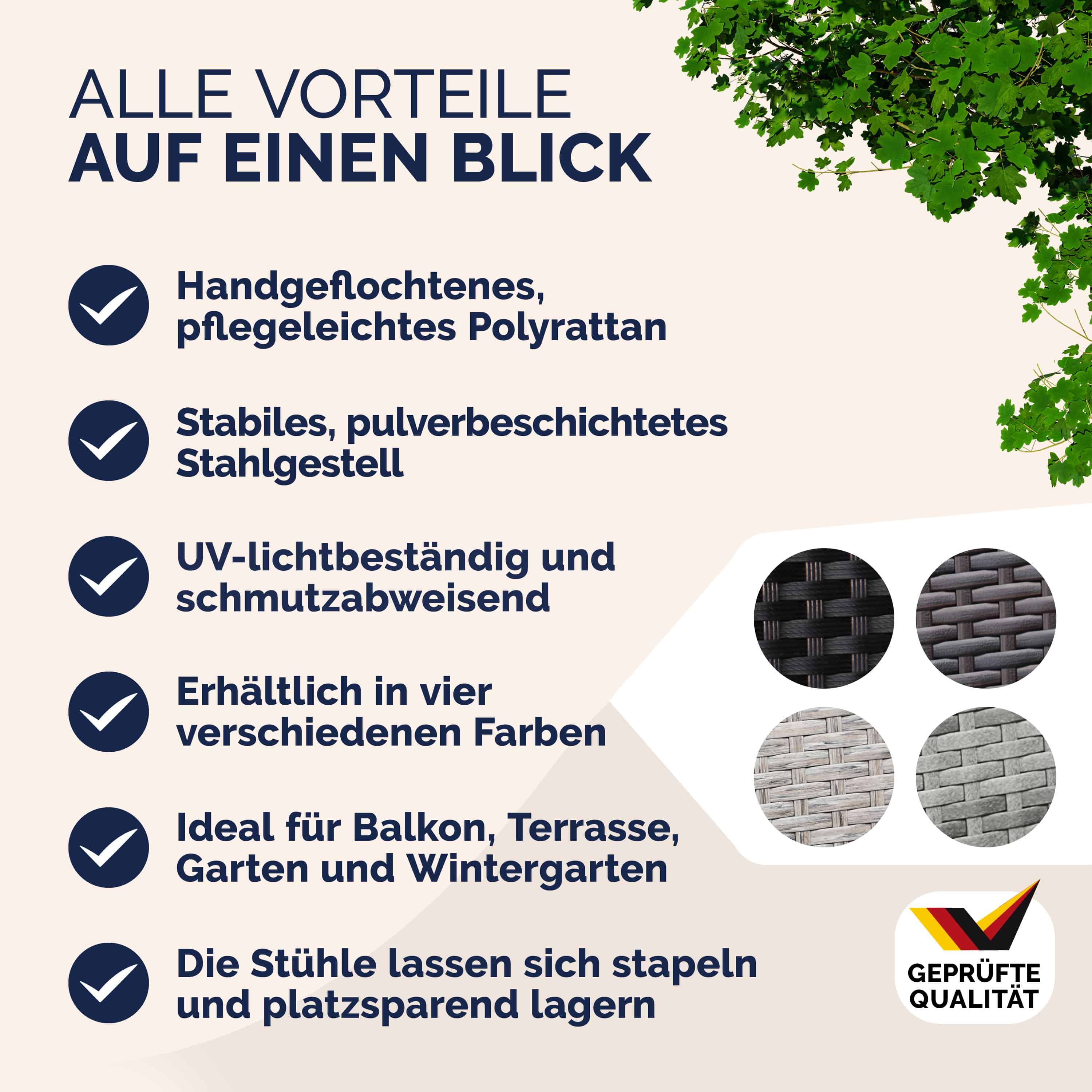 Polyrotan\u0020Tuinstoel\u0020Comfort\u00204\u0020stuks\u0020Zwart