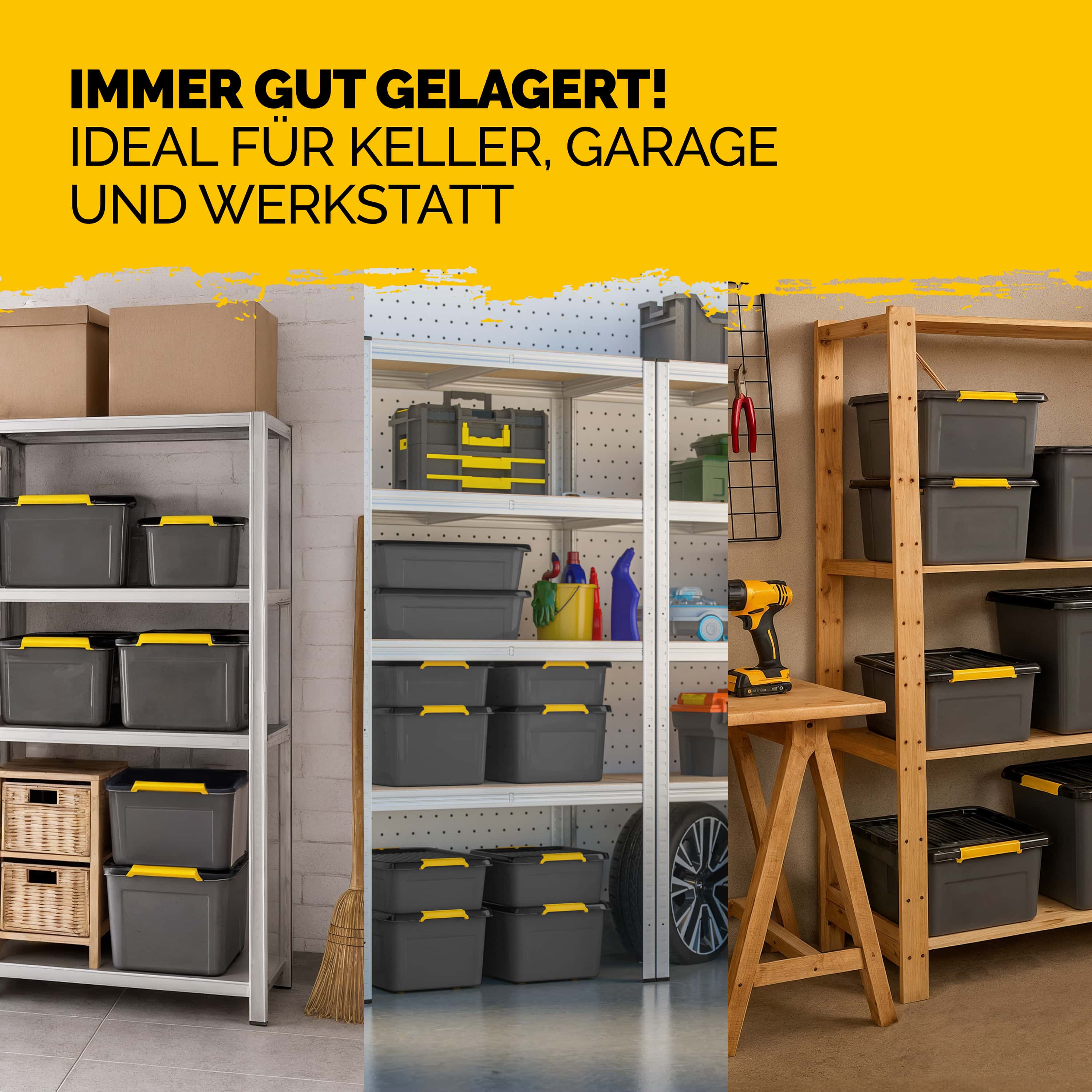 Opbergbox\u0020Grijs\u002FAntraciet\u002058x39x25cm\u0020stapelbaar\u002040L