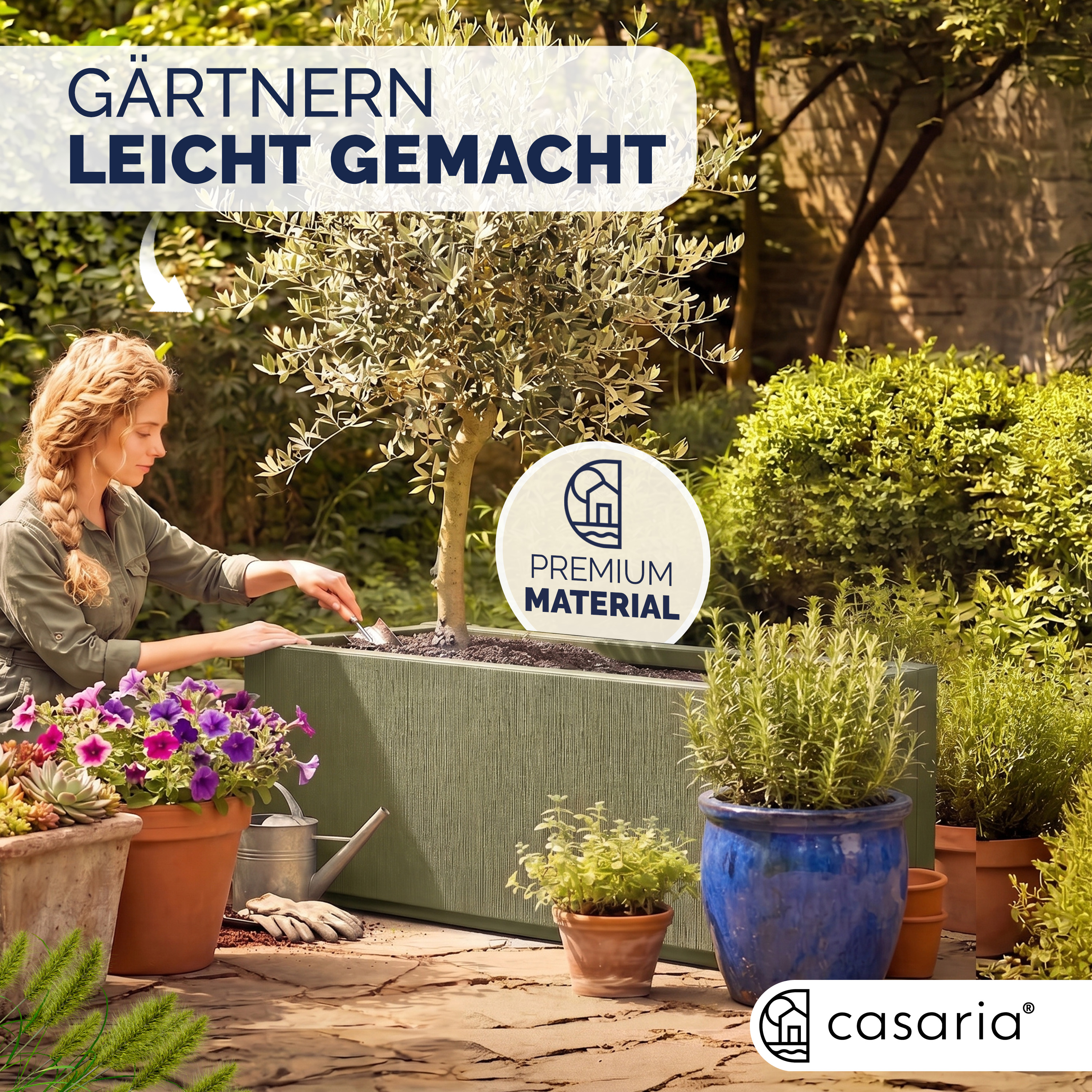 Bloempot\u0020Ethica\u0020Olijfgroen\u0020Kunststof\u002080x36x36\u0020cm Bloempot\u0020Ethica\u0020Olijfgroen\u0020Kunststof\u002080x36x36\u0020cm