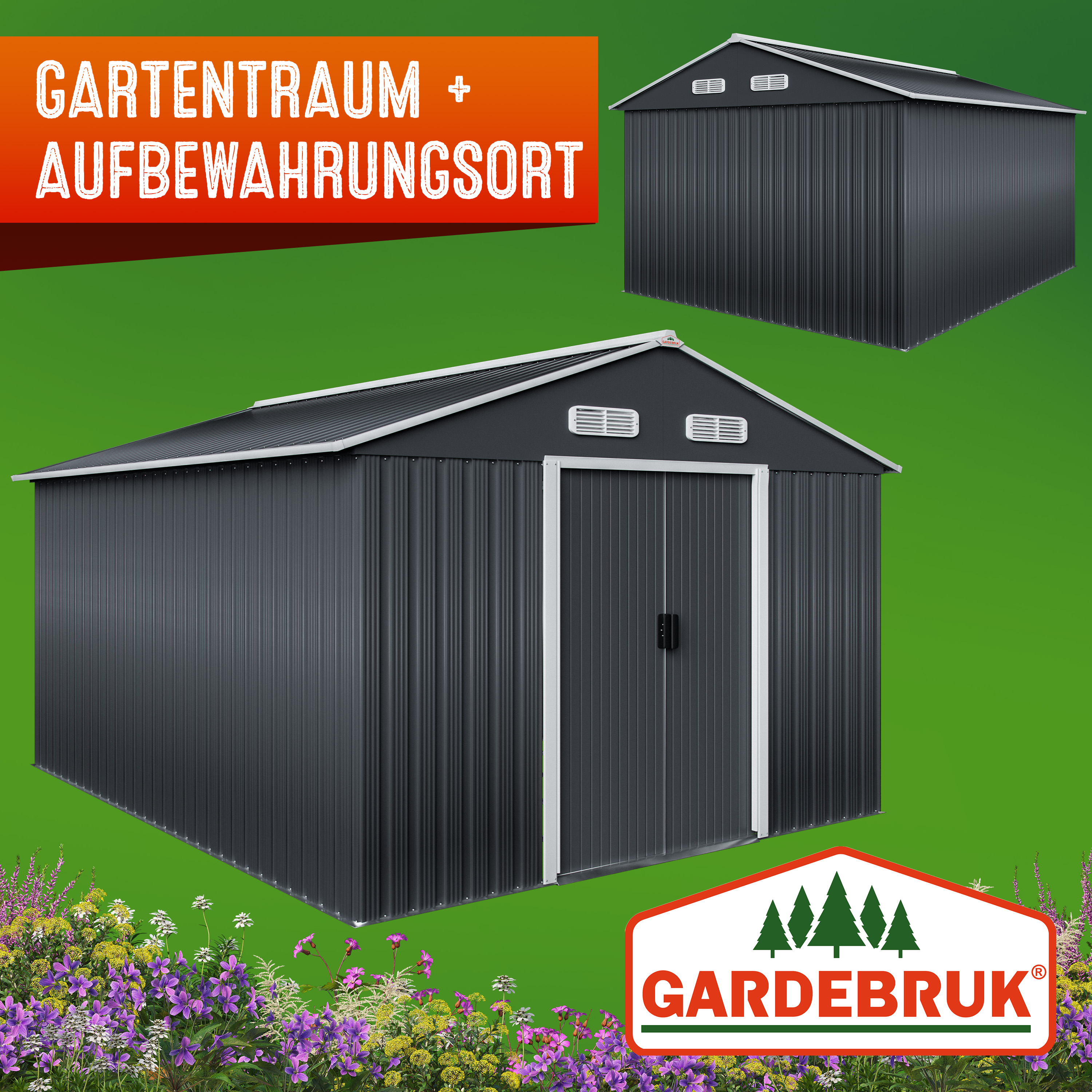 Tuinschuur\u0020Zwart\u0020Metaal\u0020257x312x177,5\u0020cm Tuinschuur\u0020Zwart\u0020Metaal\u0020257x312x177,5\u0020cm