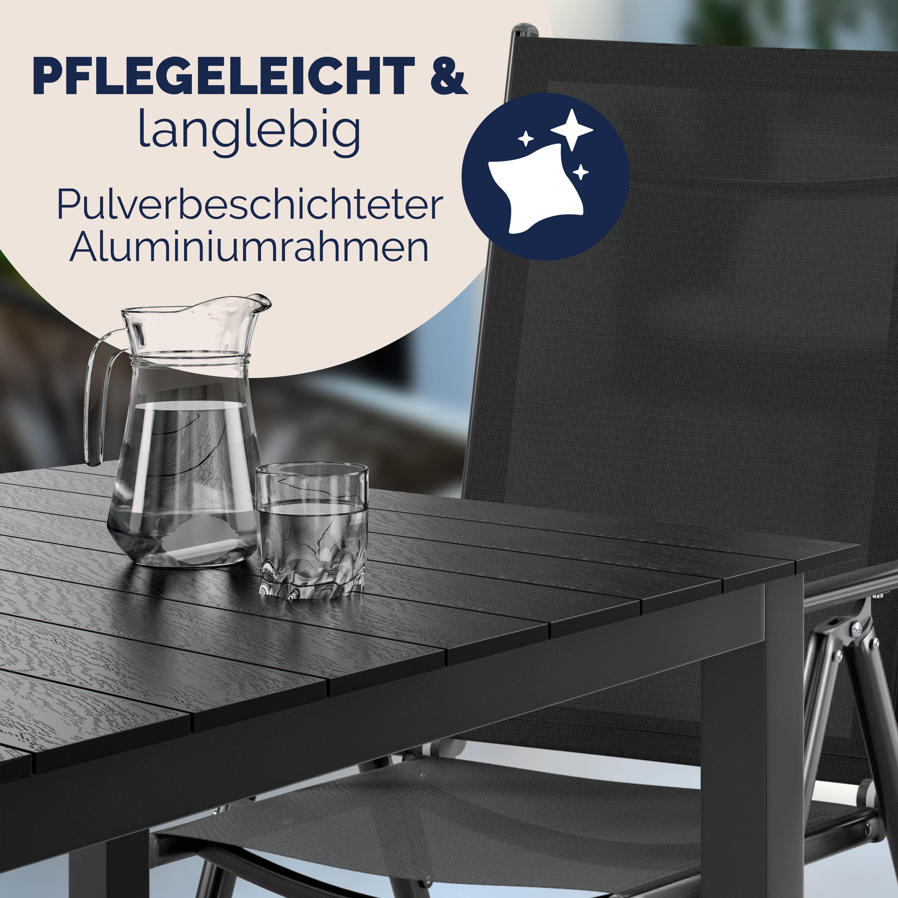 Tuinset\u0020Bern\u00207\u002Ddelig\u0020Antraciet\u0020Aluminium\u0020met\u0020WPC\u0020Tafelblad