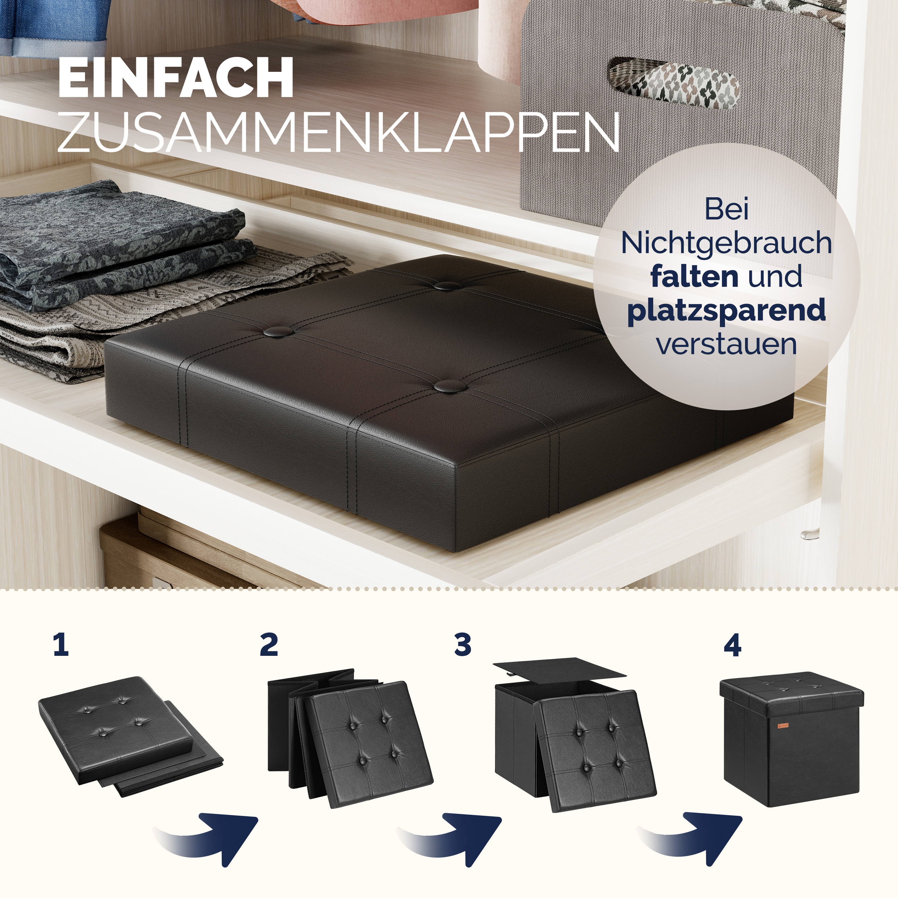 Poef\u0020Zwart\u0020kunstleer\u002038x38x38cm\u0020inklapbaar\u0020,\u0020set\u0020van\u00202\u0020 Poef\u0020Zwart\u0020kunstleer\u002038x38x38cm\u0020inklapbaar\u0020,\u0020set\u0020van\u00202\u0020