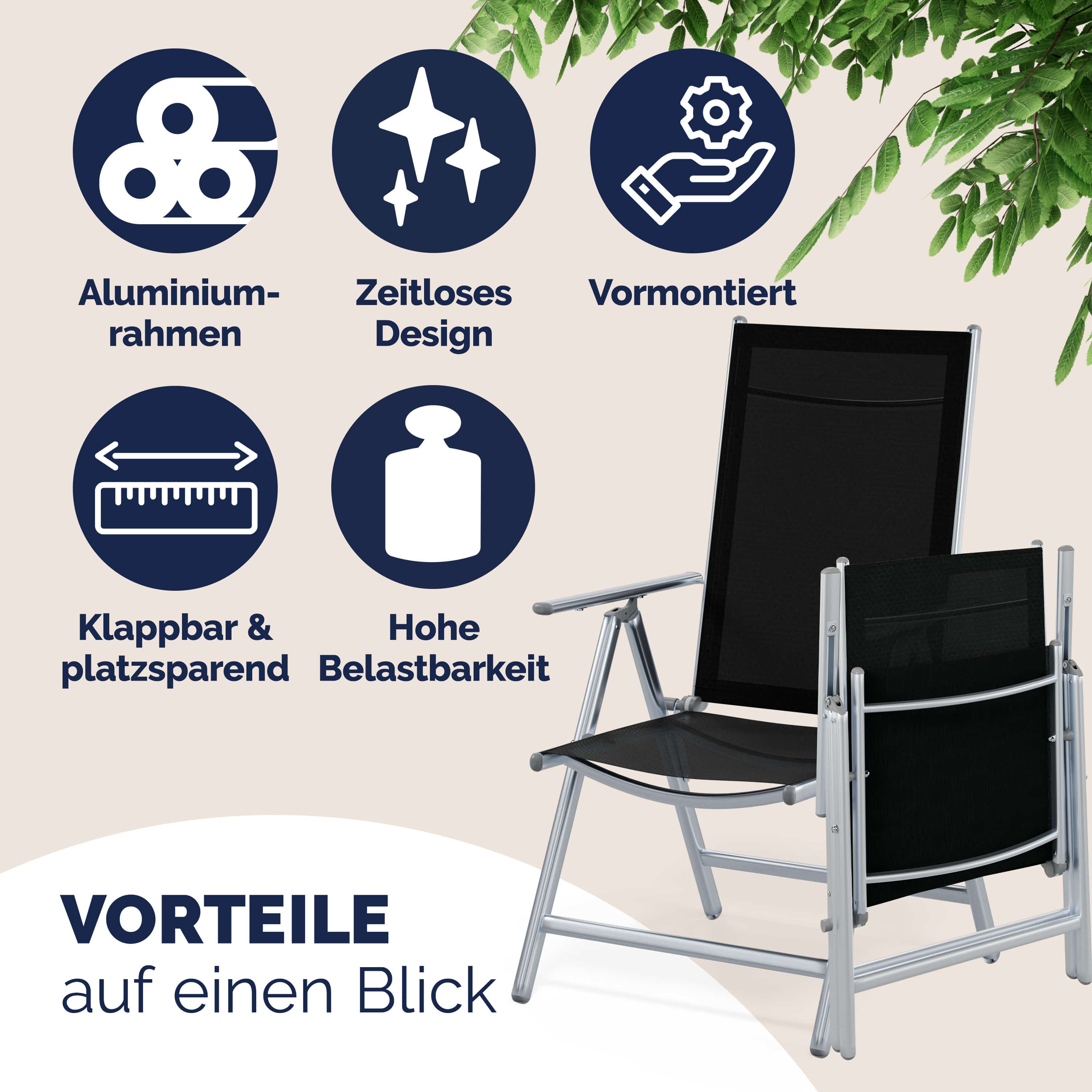 Tuinstoel\u0020Bern\u0020Set\u0020van\u00202\u0020Zilver\u0020Aluminium