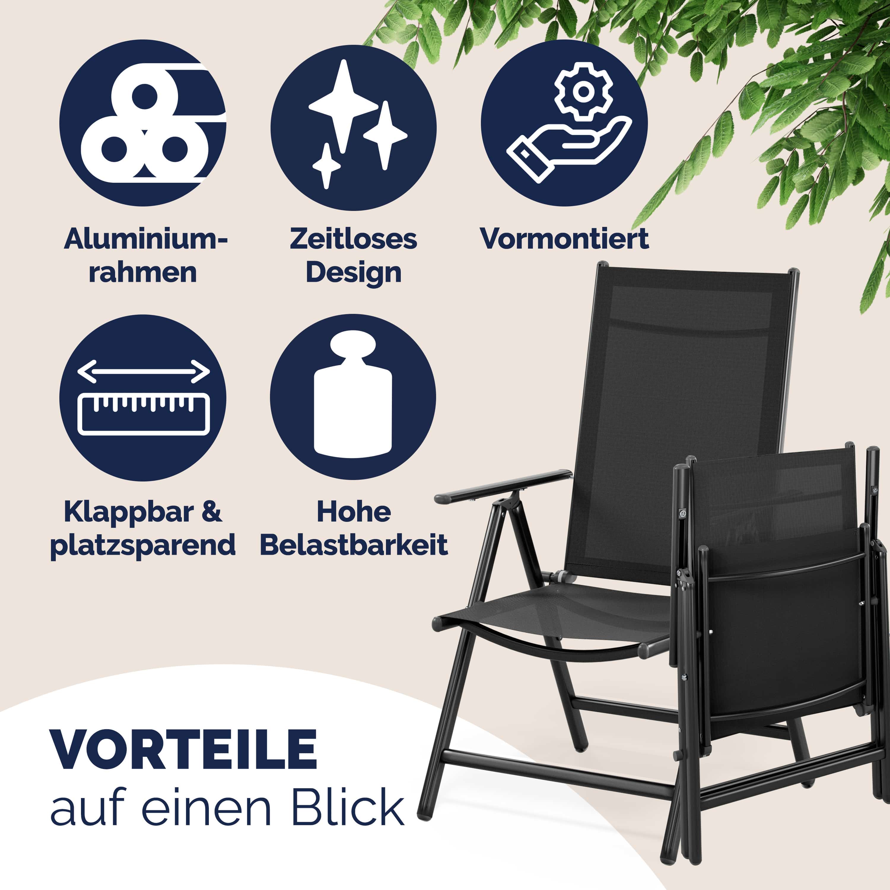 Tuinstoel\u0020Bern\u0020Set\u0020van\u00202\u0020Antraciet\u0020Aluminium