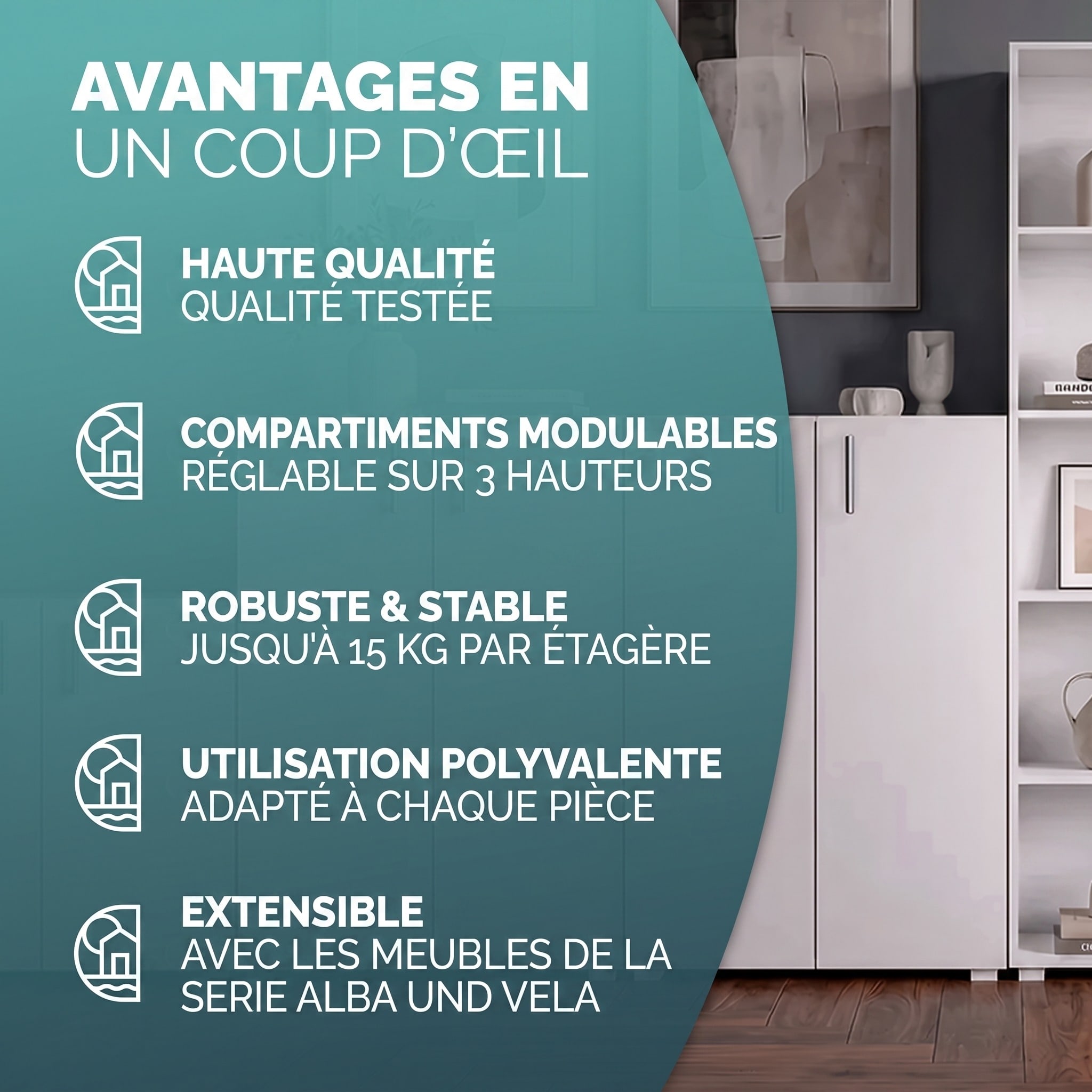 Dressoir\u0020Vela\u0020Wit\u0020115,5x30x60cm