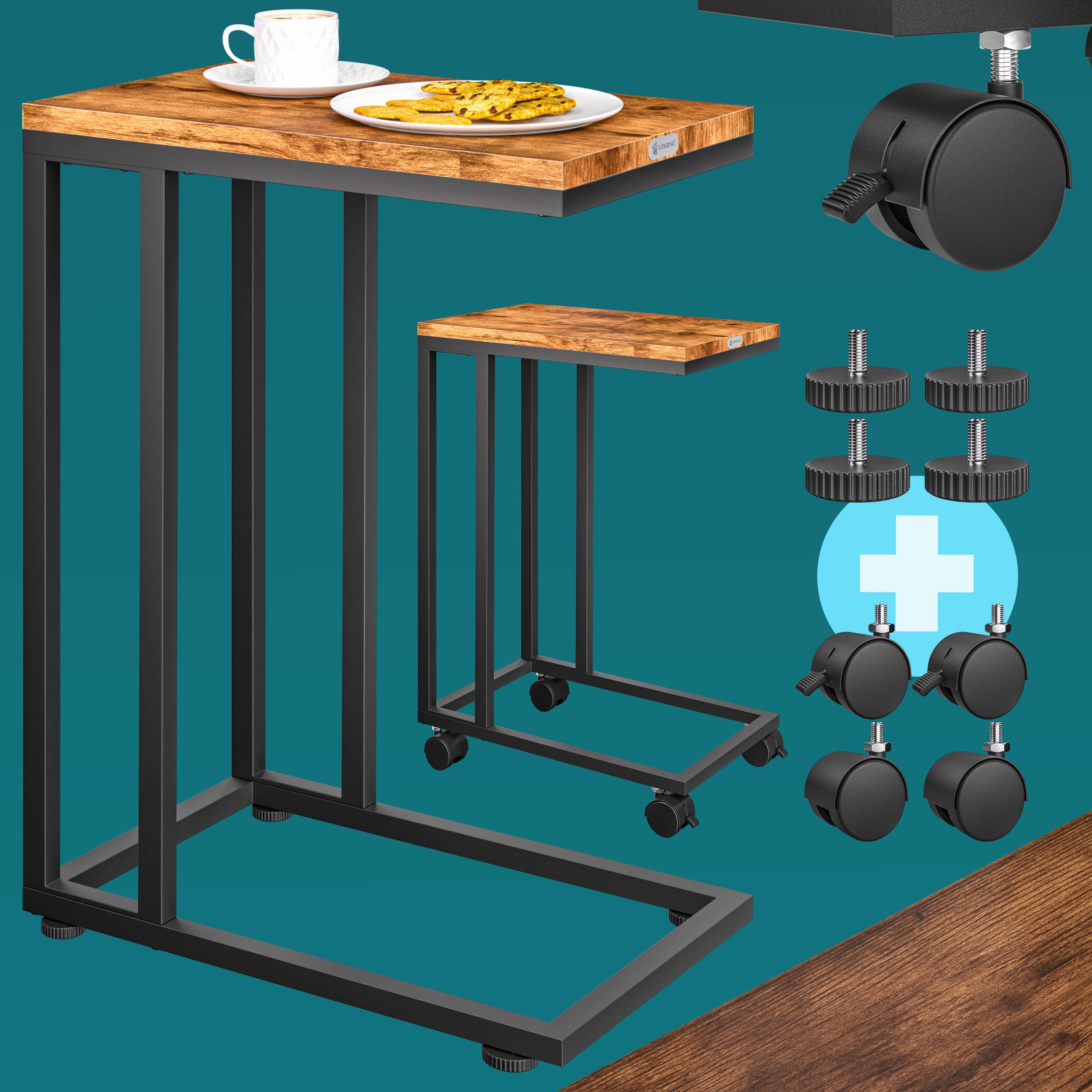 Bijzettafel\u0020Zwart\u002050x35x65\u002F70cm\u0020met\u0020Wieltjes Bijzettafel\u0020Zwart\u002050x35x65\u002F70cm\u0020met\u0020Wieltjes