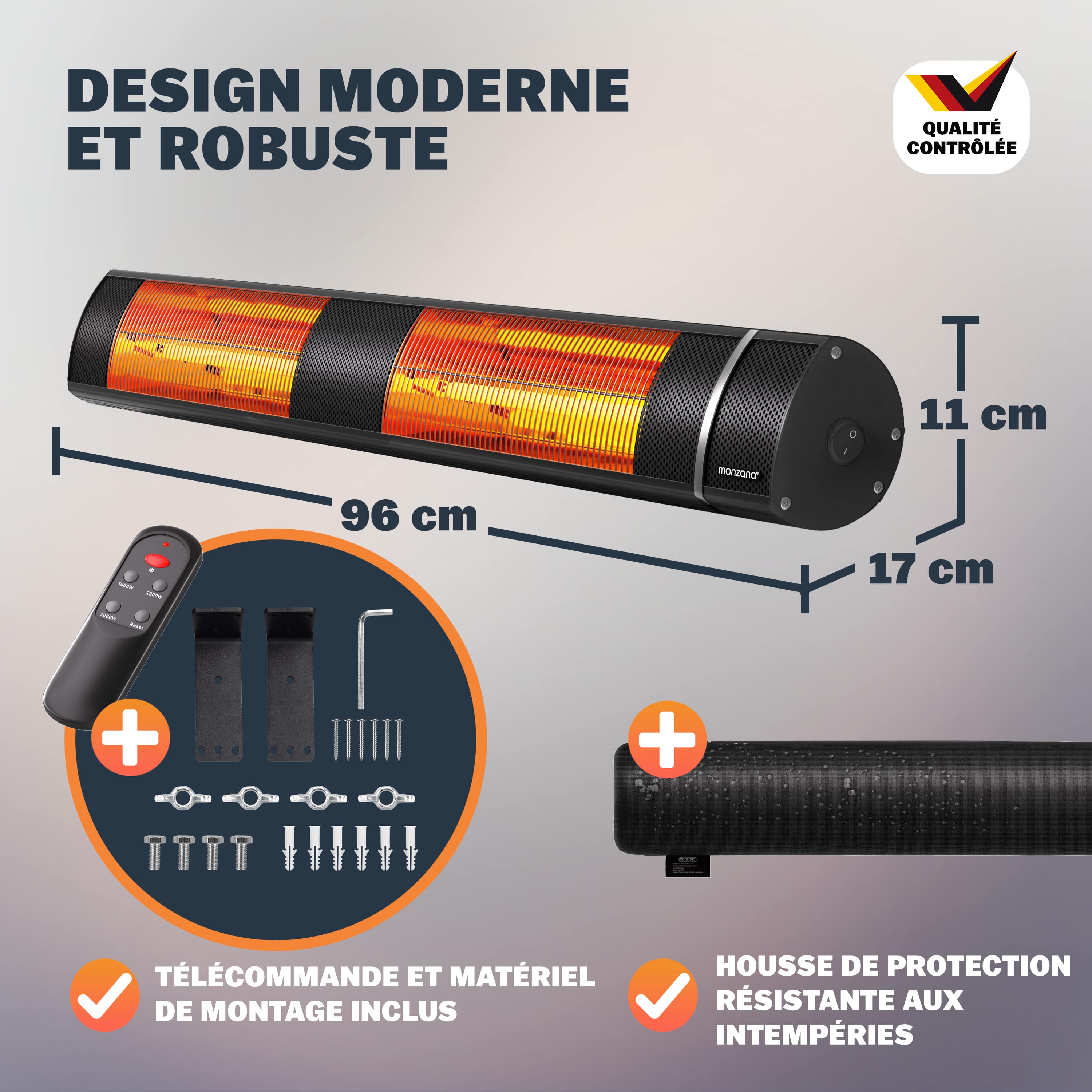 Terrasverwarmer\u0020MZH3000\u0020Zwart\u00203000W Terrasverwarmer\u0020MZH3000\u0020Zwart\u00203000W