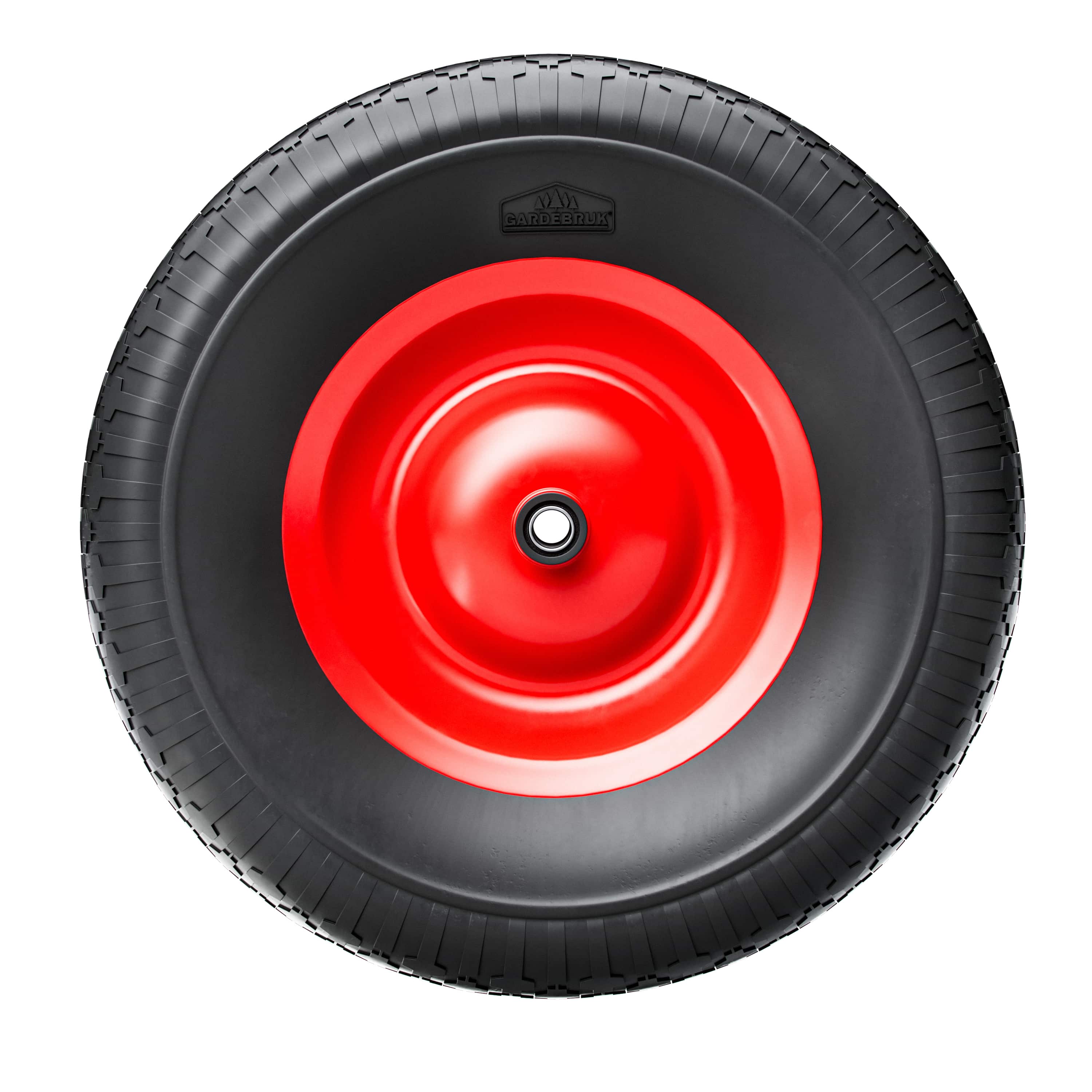Kruiwagenwiel\u0020Zwart\u002FRood\u0020Rubber\u0020\u00F839cm\u0020max\u0020200kg