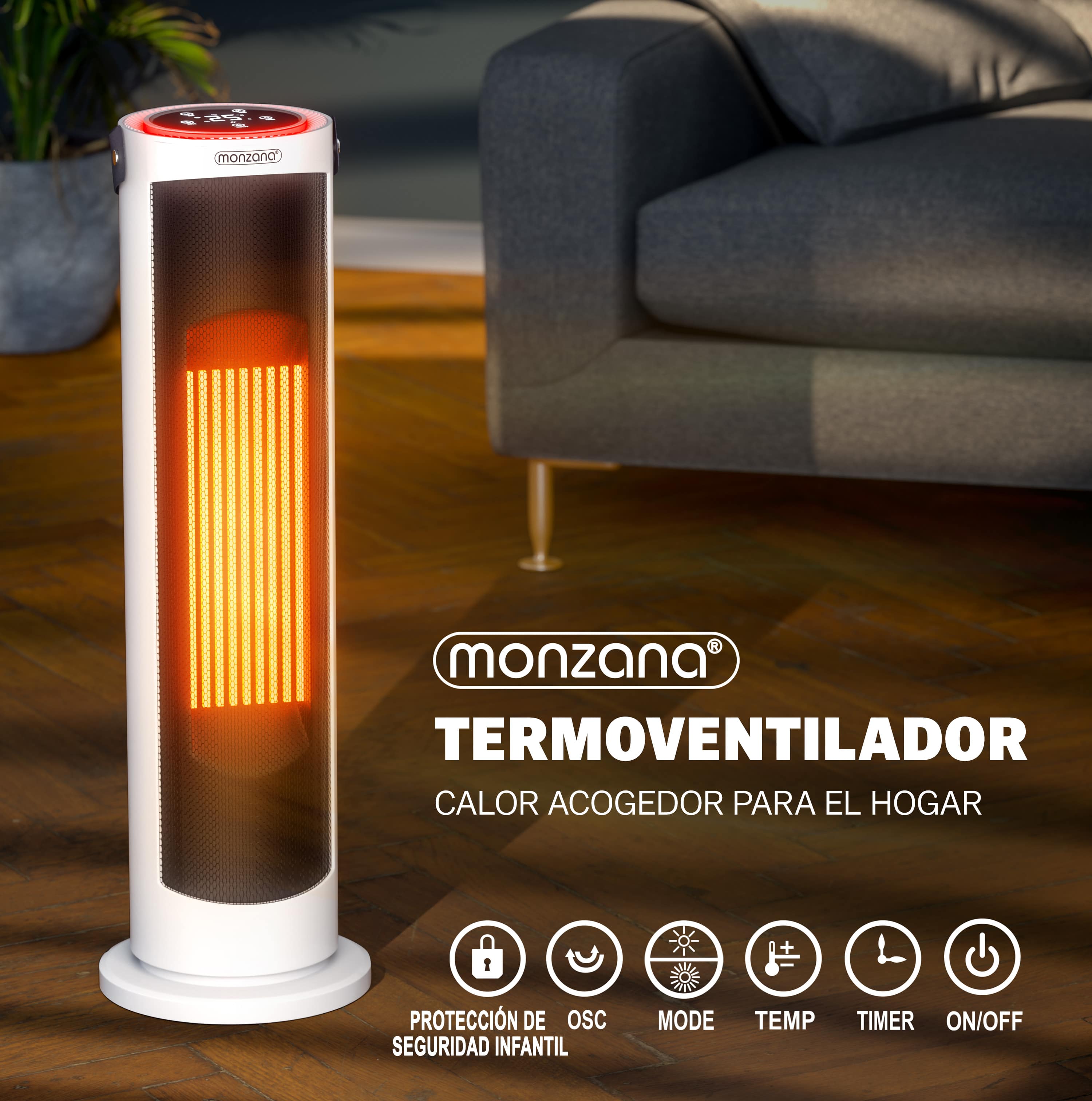 Ventilatorkachel\u0020MZTH2000\u0020Wit\u0020Keramisch\u00202000W