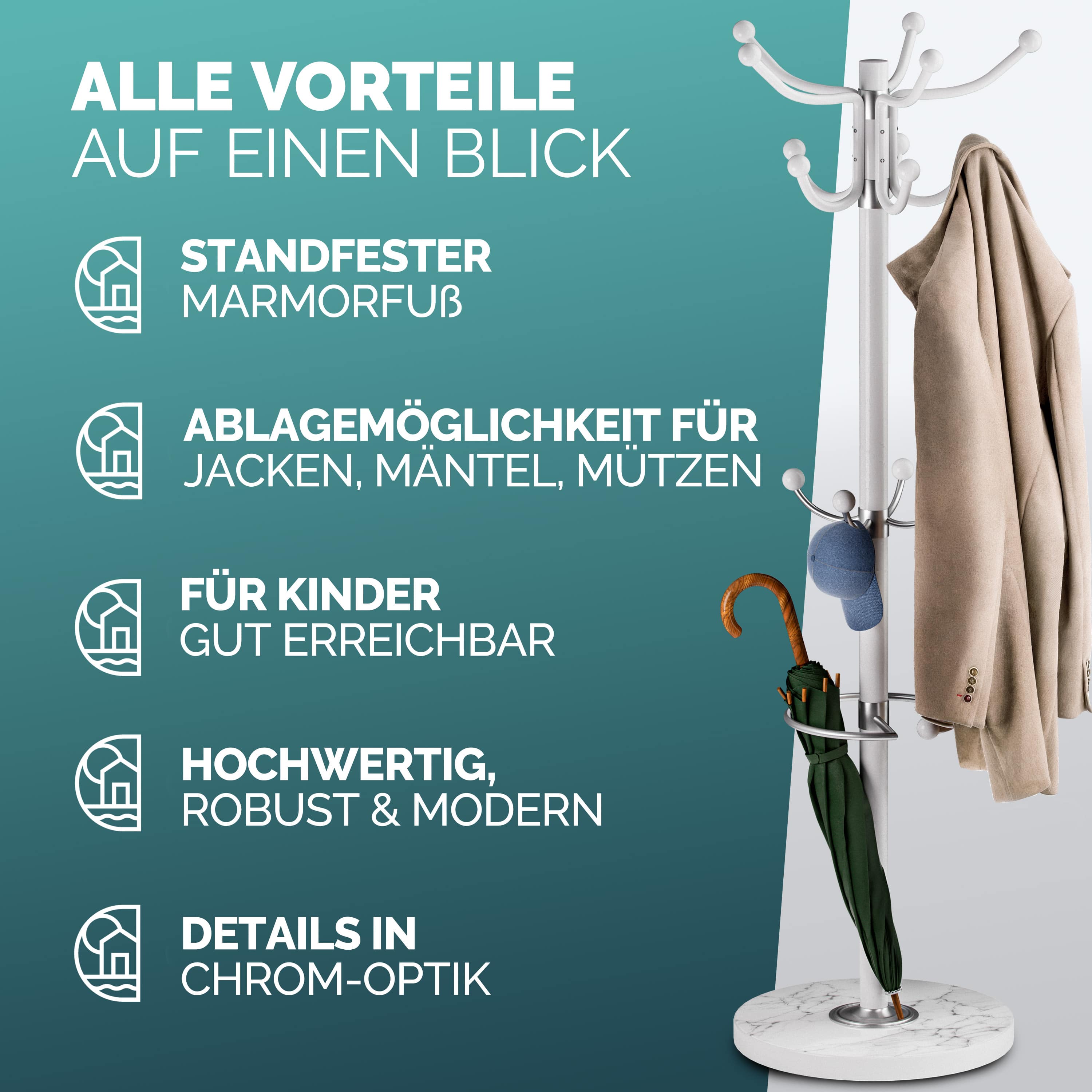 Kledingrek\u0020Wit\u0020met\u0020marmeren\u0020voet\u0020173cm Kledingrek\u0020Wit\u0020met\u0020marmeren\u0020voet\u0020173cm