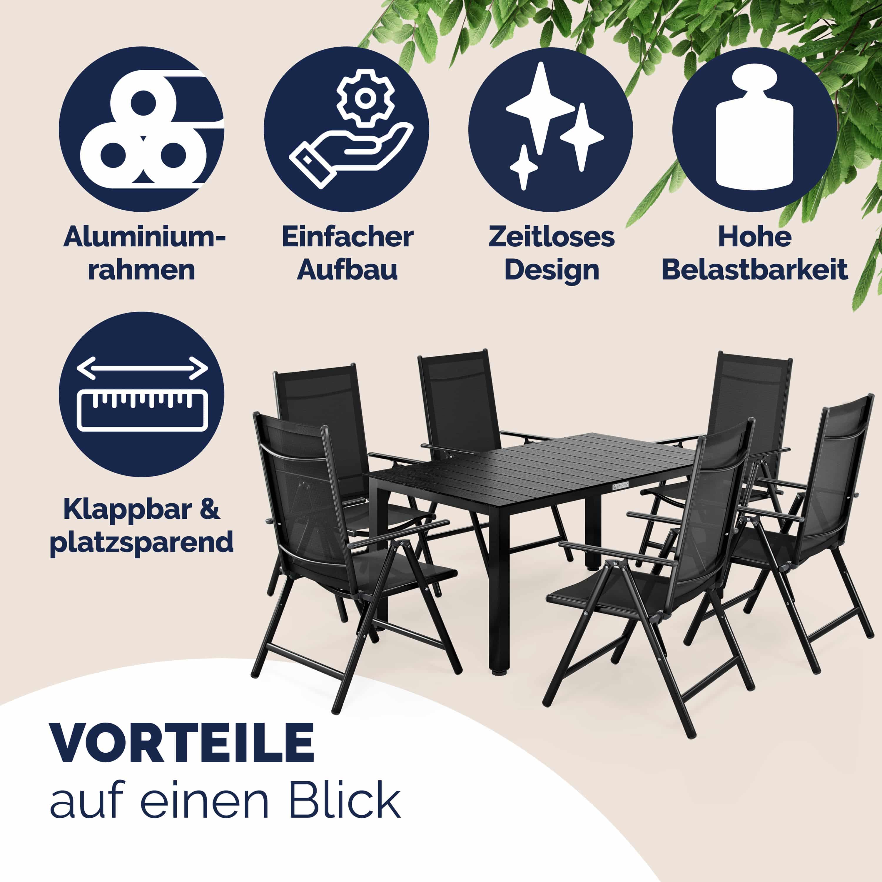 Tuinset\u0020Bern\u00207\u002Ddelig\u0020Antraciet\u0020Aluminium\u0020met\u0020WPC\u0020Tafelblad