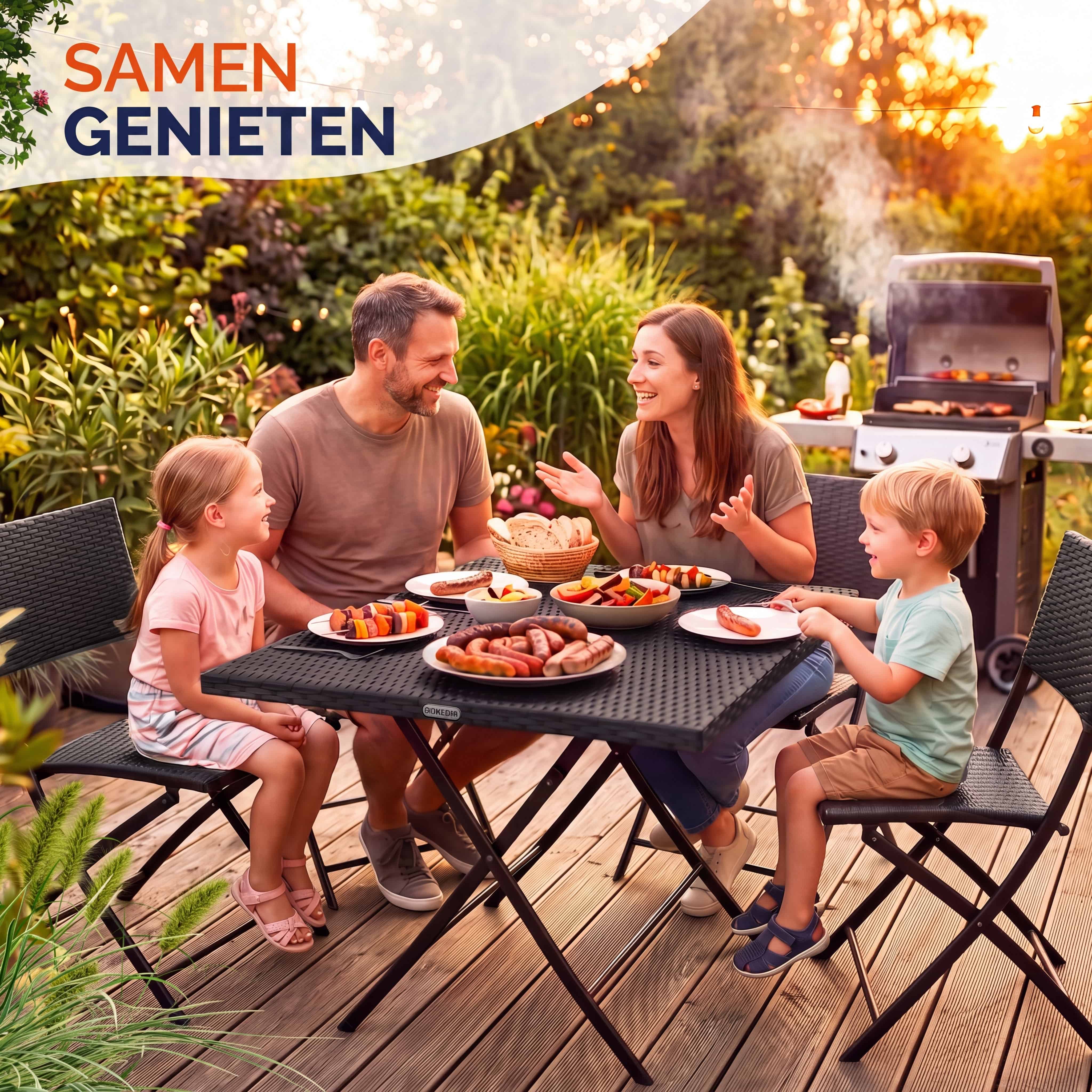 Polyrotan\u0020Tuinset\u00203\u002Ddelig\u0020Zwart