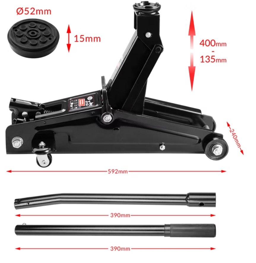 Hydraulische\u0020Krik\u0020Zwart\u00203\u0020Ton\u0020135\u002D400mm