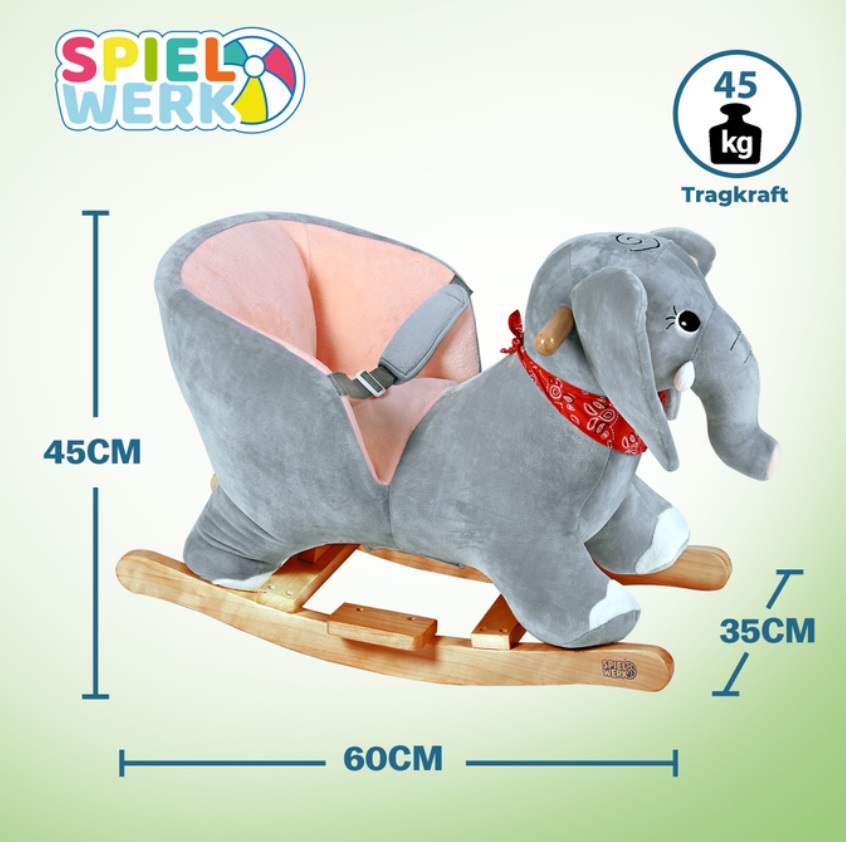 Schommeldier\u0020Olifant\u0020met\u0020veiligheidsgordel\u0020hobbeldier