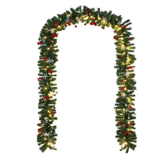 Kerstguirlande\u0020,\u0020slinger,\u0020kerstslinger\u00205mtr\u002080xLED\u0020\u002Din\u002Foutdoor\u0020inclusief\u0020versiering\u0020met\u0020afstandsbediening