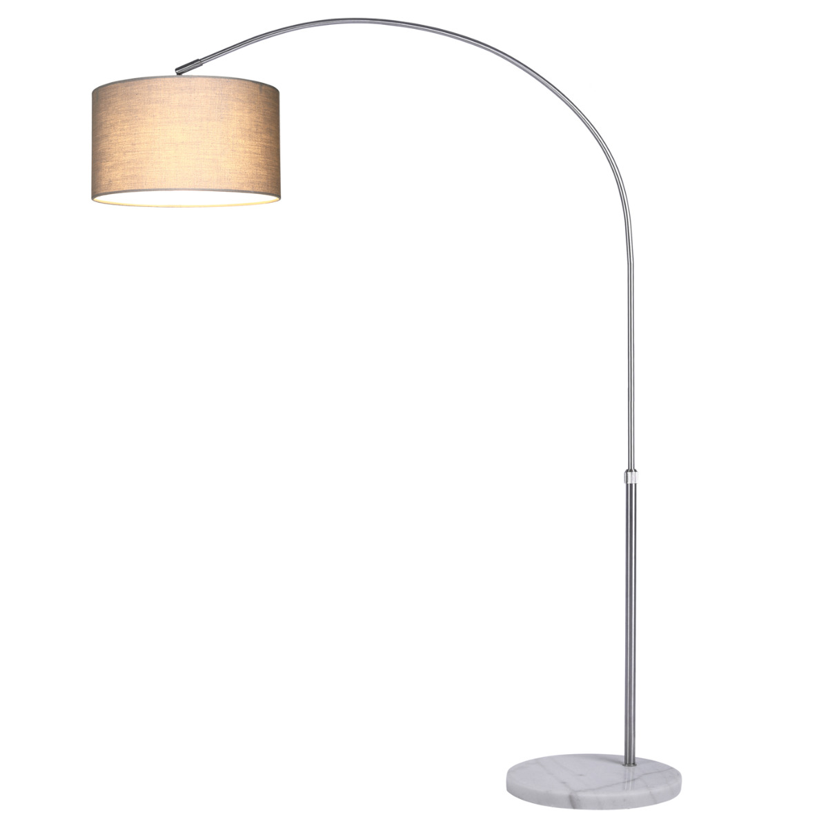 Booglamp,\u0020retro\u0020lamp,\u0020vloerlamp,\u0020Edelstaal,\u0020gebogen\u0020vloerlamp\u0020met\u0020lampenkap\u0020,\u0020verstelbaar\u0020Grijs