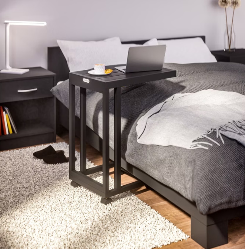 Bijzettafel\u0020zwart\u0020WPC\u002065.5x50x40cm