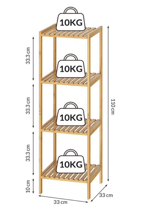 Bamboe\u0020staande\u0020opbergrek\u0020met\u00205\u0020legplanken\u0020110x33x33cm\u0020