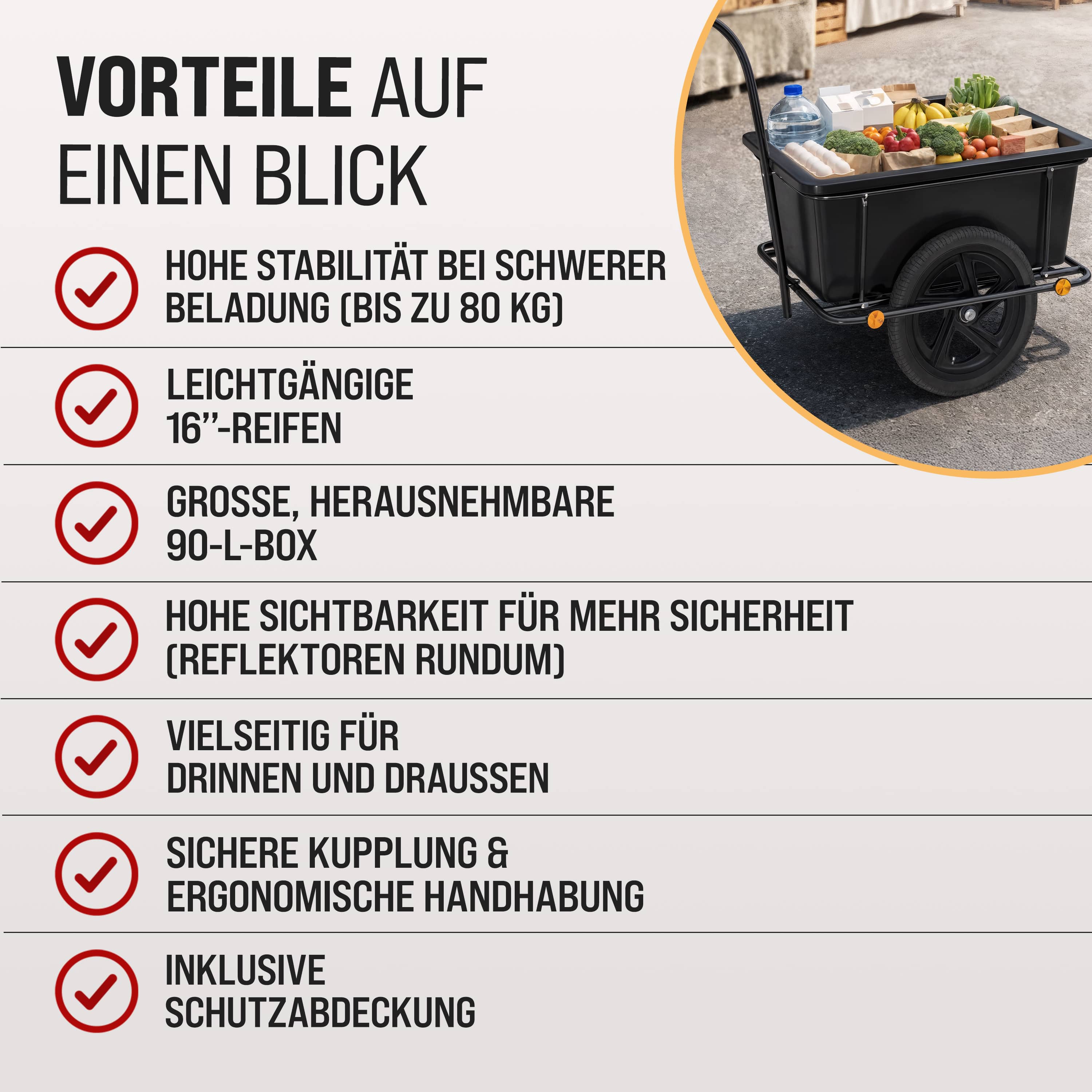 Fietskar\u0020Zwart\u0020Staal\u0020Kunststof\u002071x50x31cm\u002090\u0020Liter