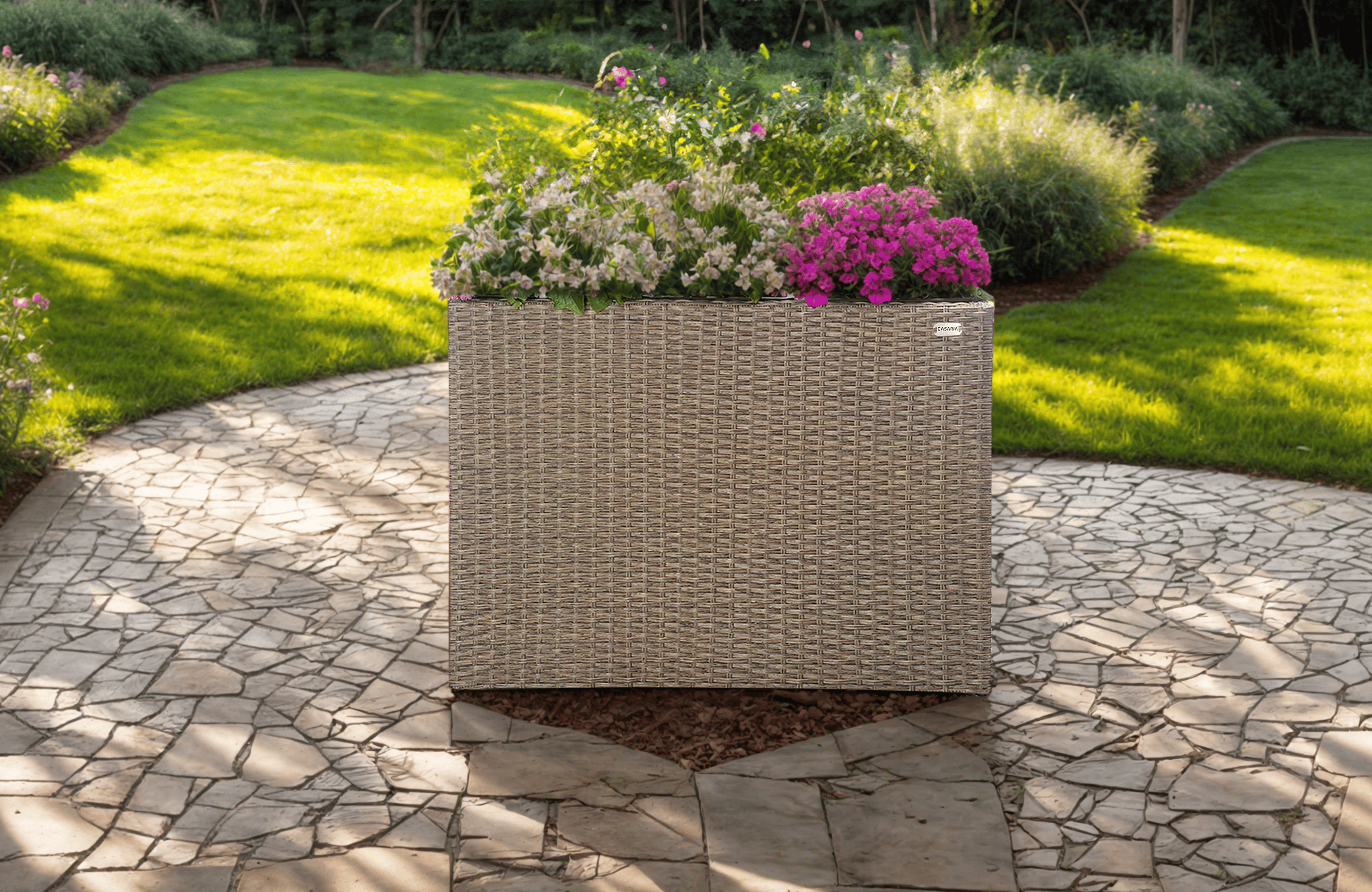 Polyrattan\u0020Bloempot\u0020Creme\u002083x30,5x60cm Polyrattan\u0020Bloempot\u0020Creme\u002083x30,5x60cm