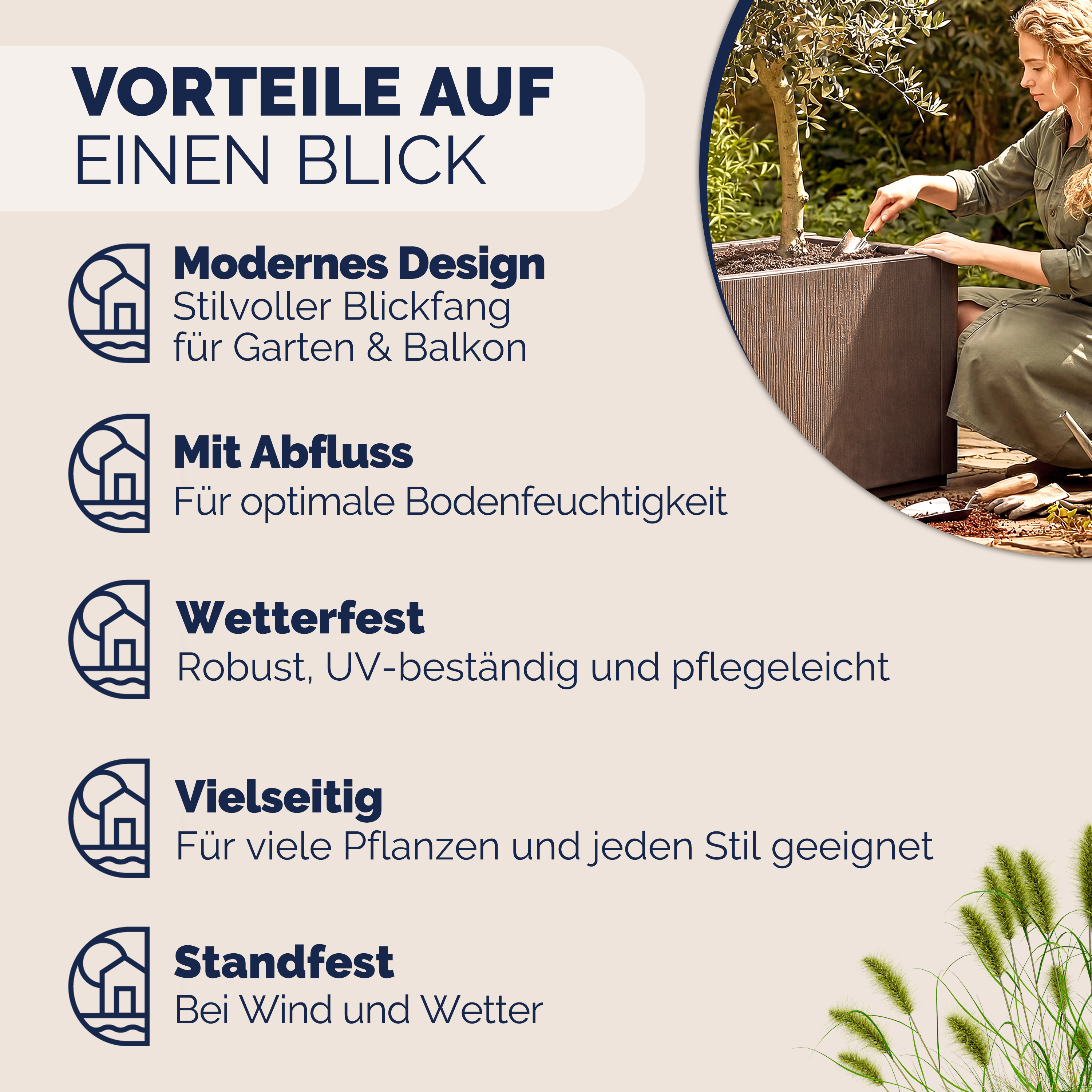 Bloempot\u0020Ethica\u0020Bruin\u0020plastic\u002080x36x36cm