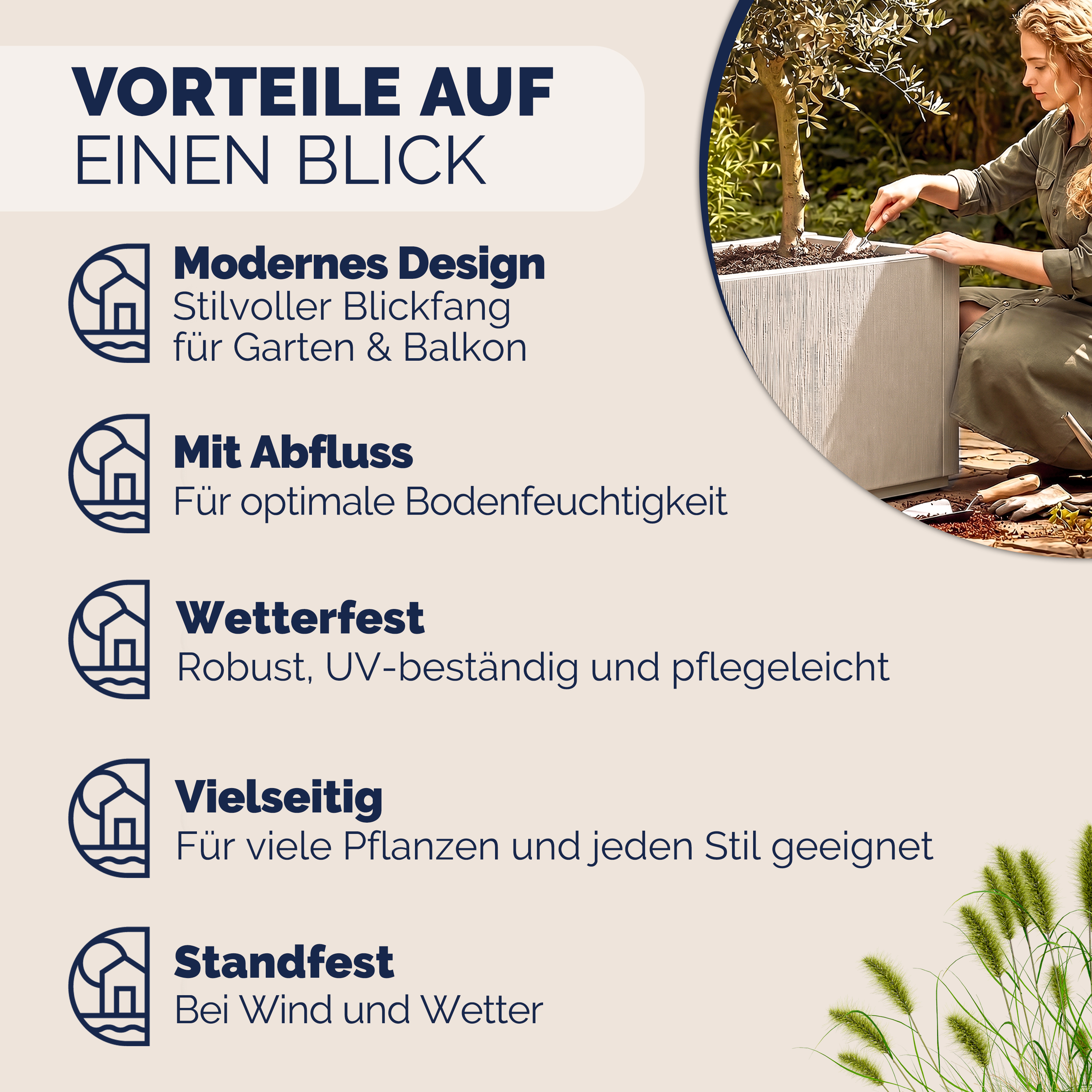 Bloempot\u0020Ethica\u0020Krijtwit\u0020Kunststof\u002080x36x36\u0020cm Bloempot\u0020Ethica\u0020Krijtwit\u0020Kunststof\u002080x36x36\u0020cm