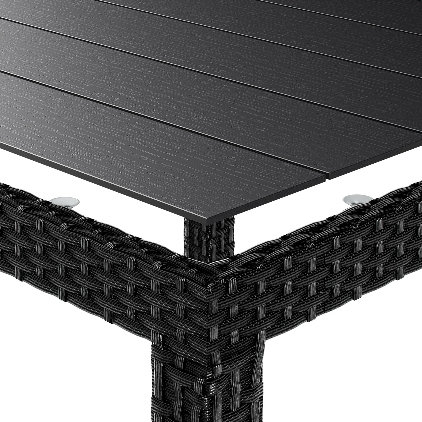 Polyrotan\u0020Tuinset\u0020Riga\u00205\u002Ddelig\u0020Zwart
