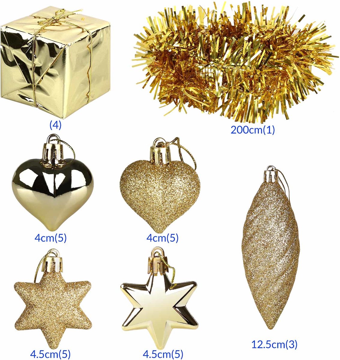 Kerstboom\u0020decoraties\u0020\u002D\u0020Set\u0020van\u0020103\u0020\u002D\u0020goudkleurig