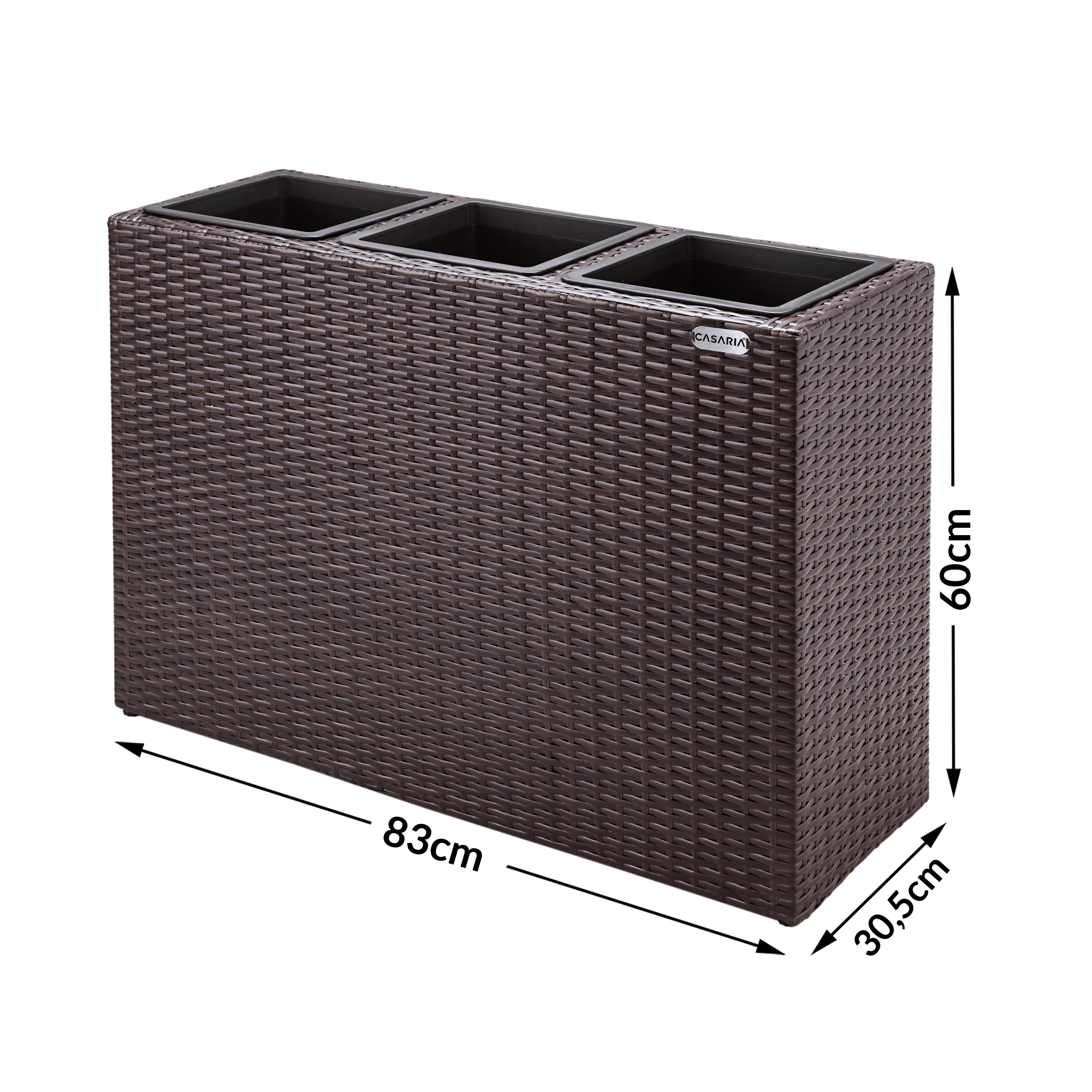 Polyrattan\u0020Bloempot\u0020Bruin\u002083x30,5x60cm Polyrattan\u0020Bloempot\u0020Bruin\u002083x30,5x60cm