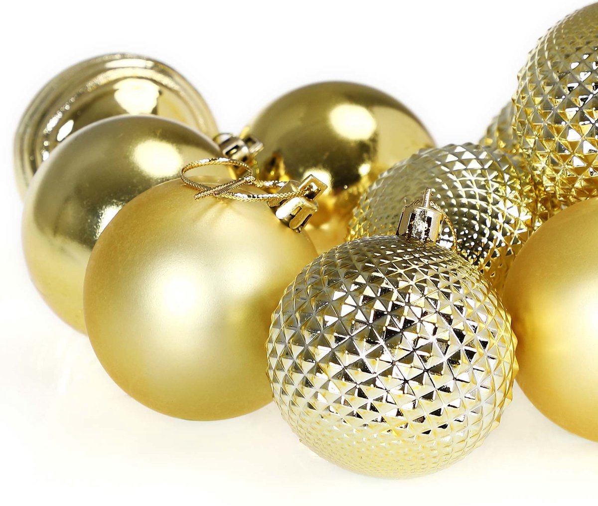 Kerstboom\u0020kerstballen\u0020decoraties\u0020\u002D\u0020Set\u0020van\u002066\u0020\u002D\u0020goudkleurig