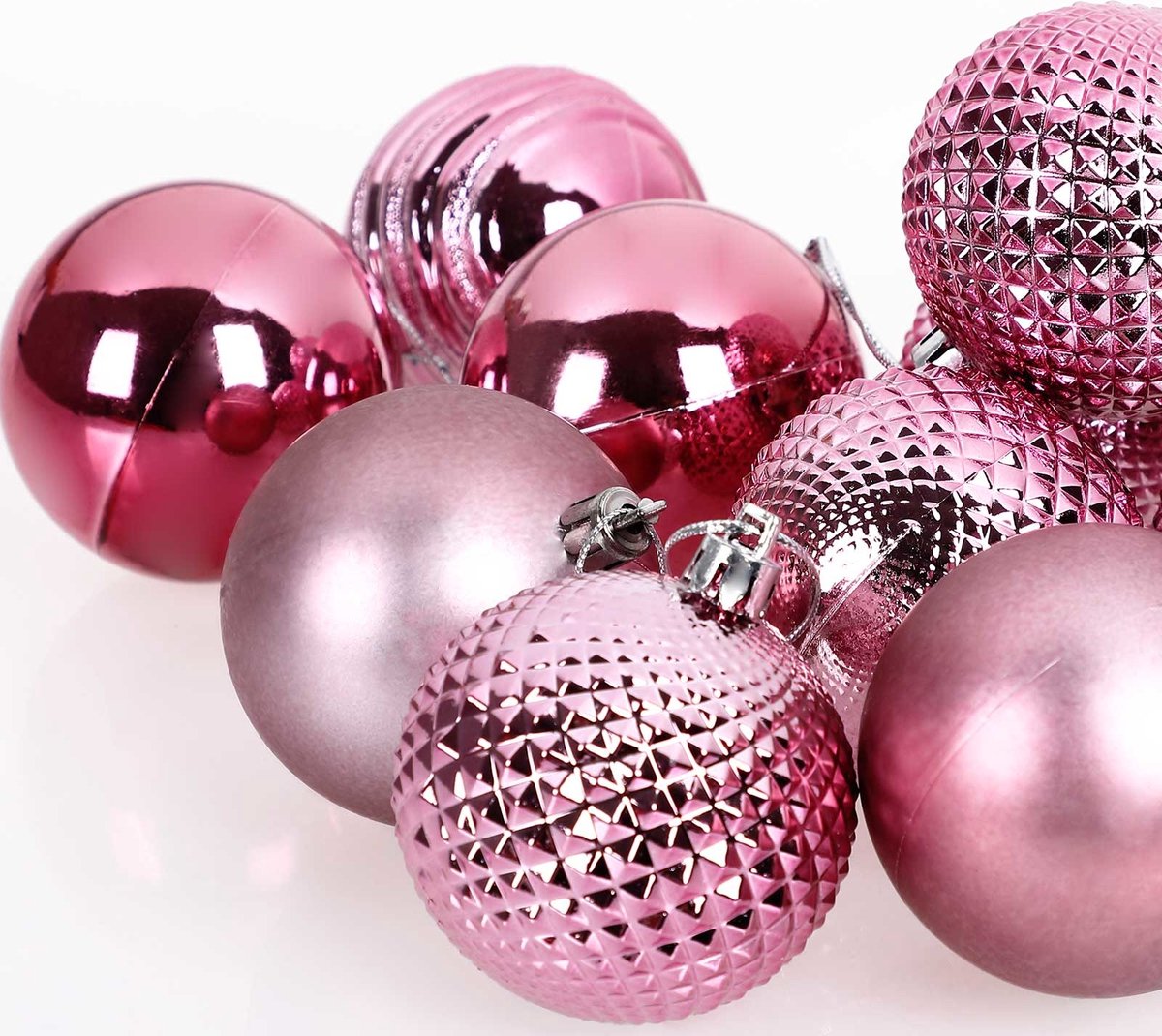 Kerstboom\u0020decoraties\u0020\u002D\u0020Set\u0020van\u002066\u0020\u002D\u0020roze