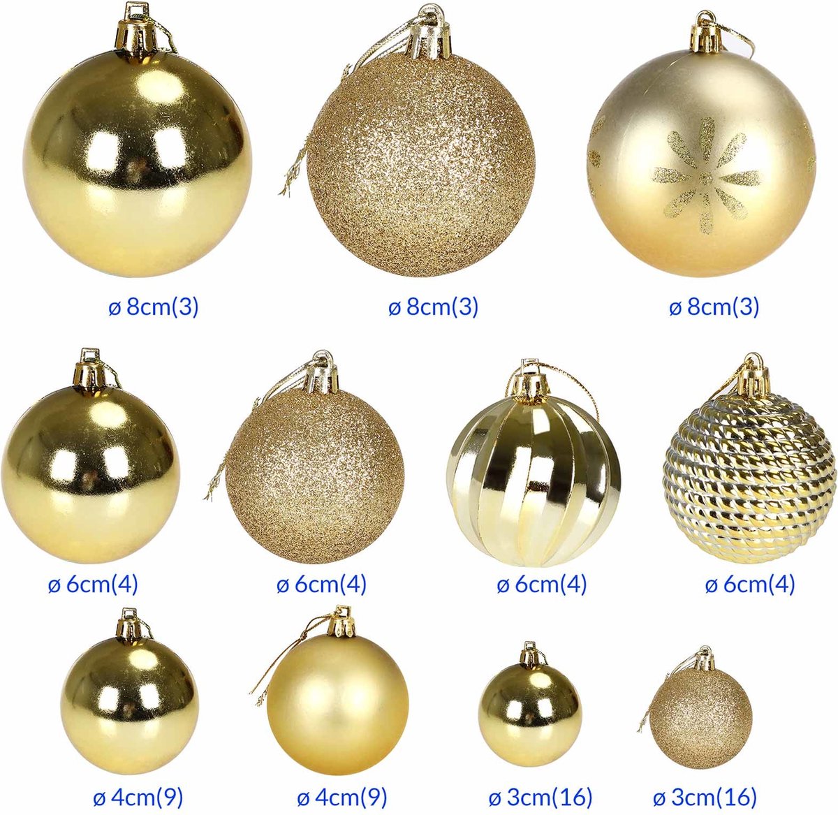 Kerstboom\u0020decoraties\u0020\u002D\u0020Set\u0020van\u0020103\u0020\u002D\u0020goudkleurig