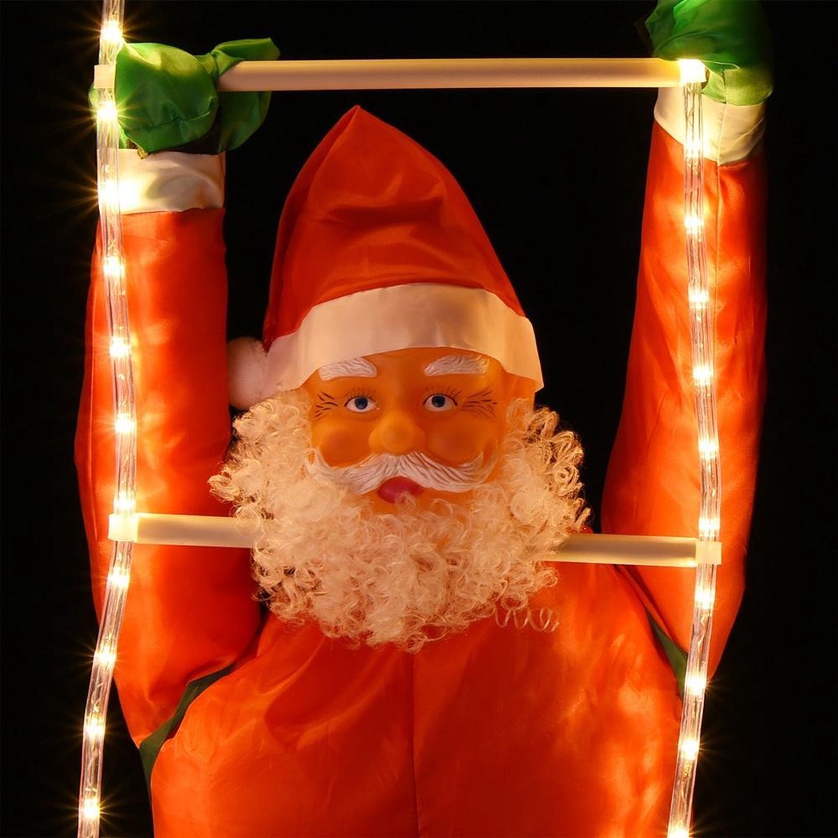 Kerstman\u0020op\u0020touwladder\u0020met\u0020120\u0020LEDs