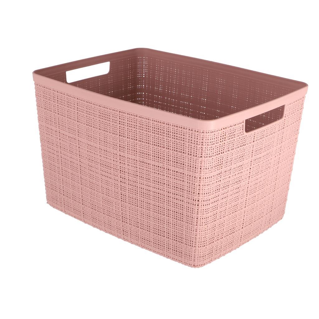 Curver\u0020Opbergmand\u0020Jute\u002DLook\u002020L\u0020Roze