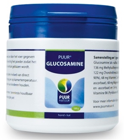 PUUR\u0020GLUCOSAMINE\u0020VOOR\u0020DE\u0020HOND\u0020EN\u0020KAT\u0020100\u0020GR