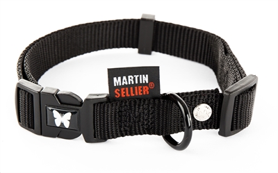 MARTIN\u0020SELLIER\u0020HALSBAND\u0020NYLON\u0020ZWART\u0020VERSTELBAAR\u002020\u0020MMX40\u002D55\u0020CM