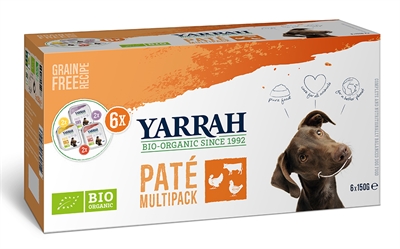 YARRAH\u0020ORGANIC\u0020HOND\u0020MULTIPACK\u0020PATE\u0020KALKOEN\u0020\u002F\u0020KIP\u0020\u002F\u0020RUND\u00206X150\u0020GR