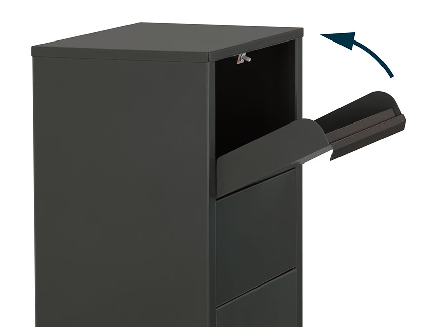 Staande\u0020Pakketbrievenbus\u0020Hannover\u0020Mat\u0020Zwart