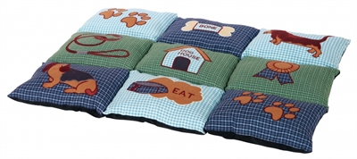 TRIXIE\u0020HONDENKUSSEN\u0020PATCHWORK\u0020BLAUW\u0020\u002F\u0020GROEN\u002080X55\u0020CM