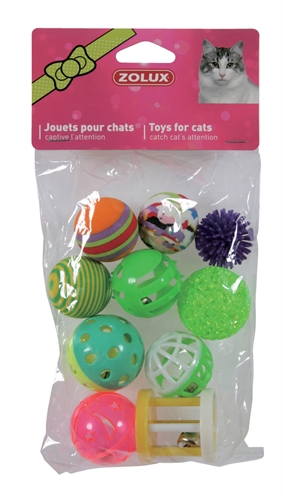 ZOLUX\u0020KATTENSPEELGOED\u0020MULTI\u0020ASSORTI\u00204\u0020CM\u002010\u0020ST