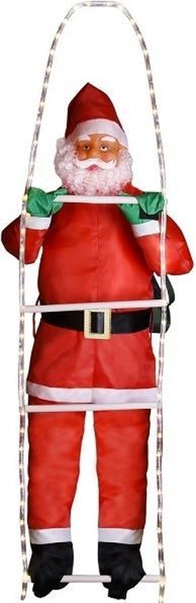 Kerstman\u0020op\u0020touwladder\u0020met\u0020120\u0020LEDs