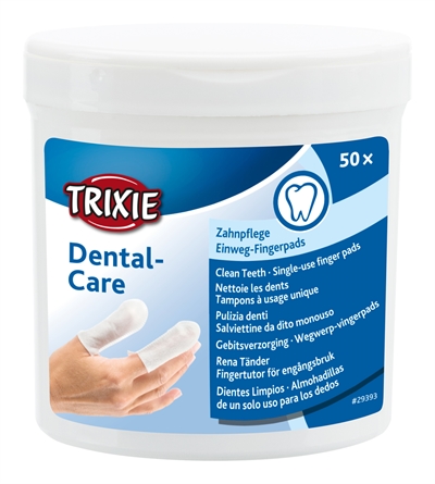 TRIXIE\u0020DENTALCARE\u0020VINGERPADS\u002050\u0020ST