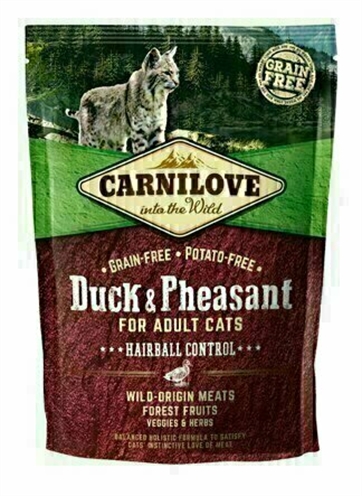 CARNILOVE\u0020DUCK\u0020\u002F\u0020PHEASANT\u0020HAIRBALL\u0020400\u0020GR
