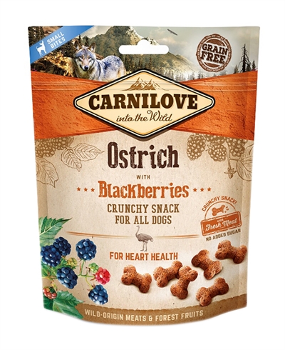 CARNILOVE\u0020CRUNCHY\u0020SNACK\u0020STRUISVOGEL\u0020\u002F\u0020ZWARTE\u0020BES\u0020200\u0020GR