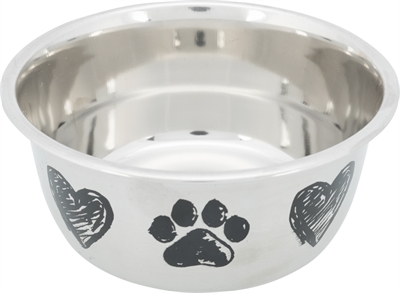 TRIXIE\u0020VOERBAK\u0020HOND\u0020PRINT\u0020SCHETS\u0020HART\u0020POOTJE\u0020GEPOEDERCOAT\u00201\u0020LTR\u002015\u0020CM