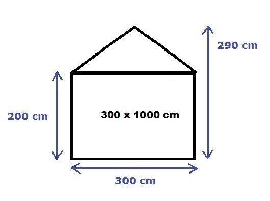 Classic\u0020Plus\u0020Partytent\u0020PVC\u00203x10x2\u0020mtr\u0020in\u0020Zandkleur